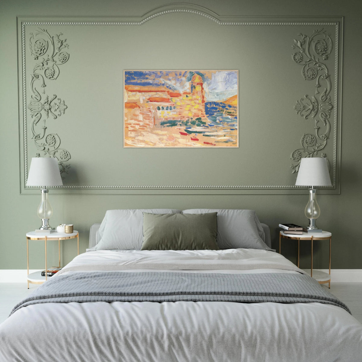 VIEW OF COLLIOURE WITH CHURCH 1905 Framed Poster | Henri Matisse Framed Prints Wall Art | Henri Matisse Print