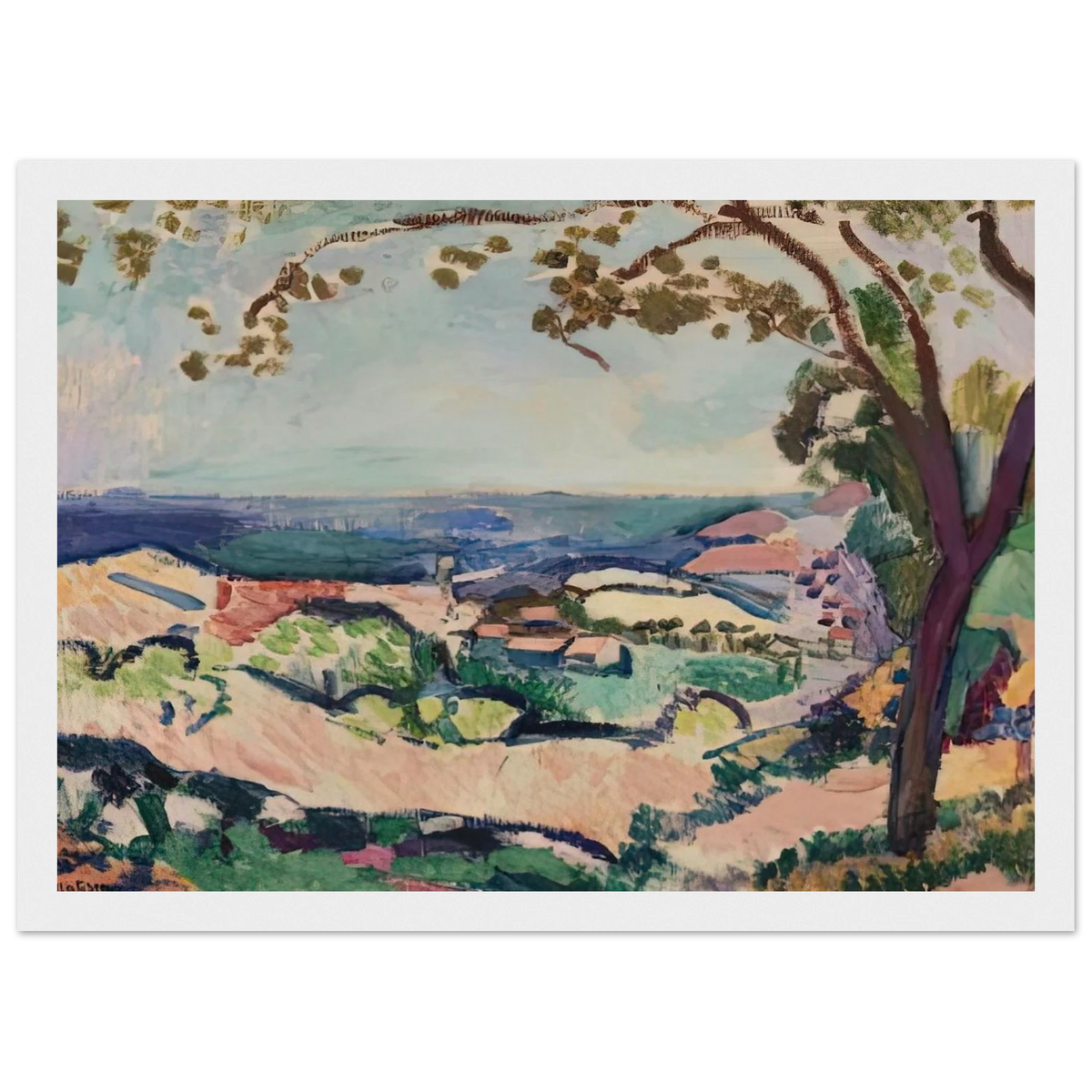 COLLIOURE LANDSCAPE 1906 Framed Poster | Henri Matisse Framed Prints Wall Art | Henri Matisse Print