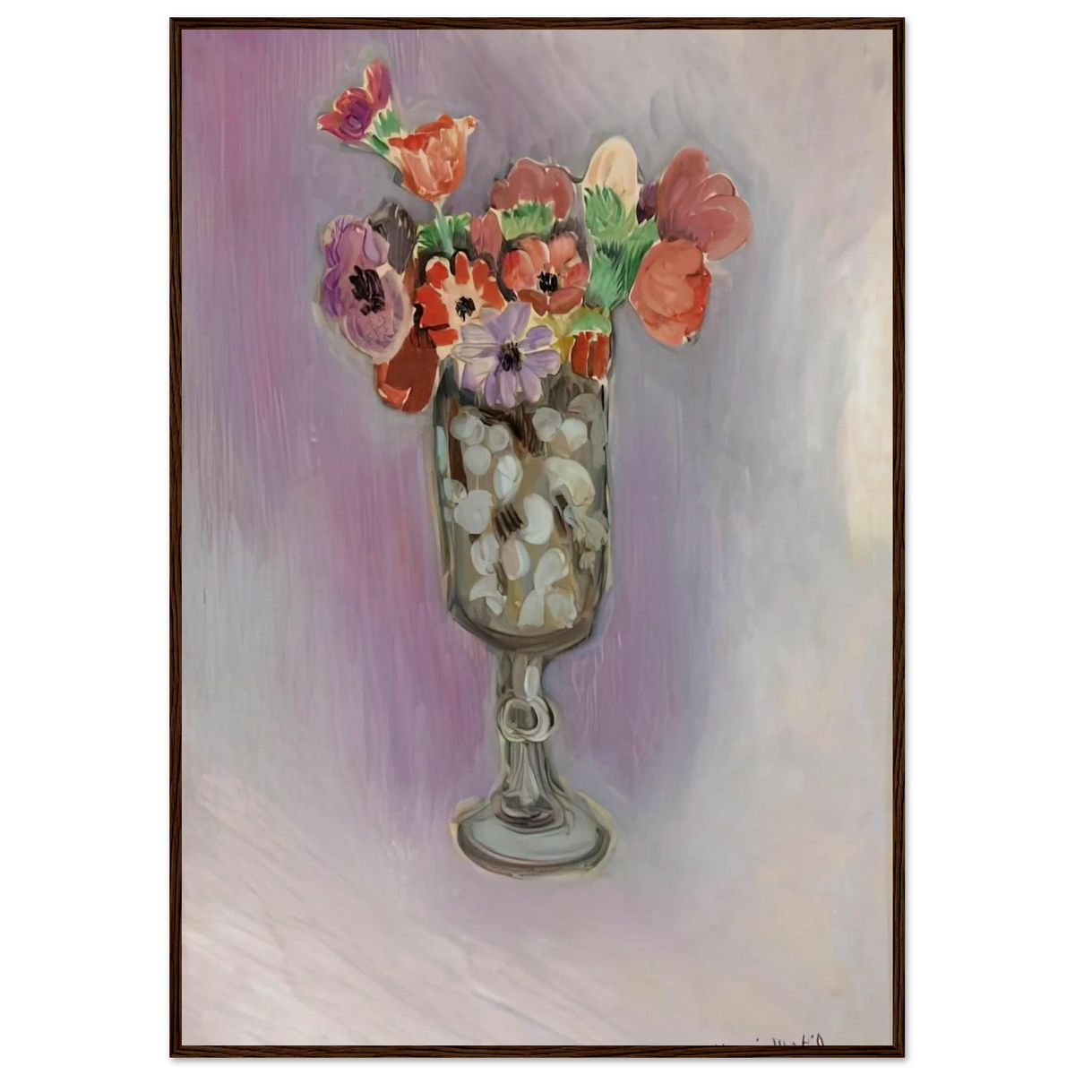 BOUQUET OF ANEMONES 1918 Framed Poster | Henri Matisse Framed Prints Wall Art | Henri Matisse Print