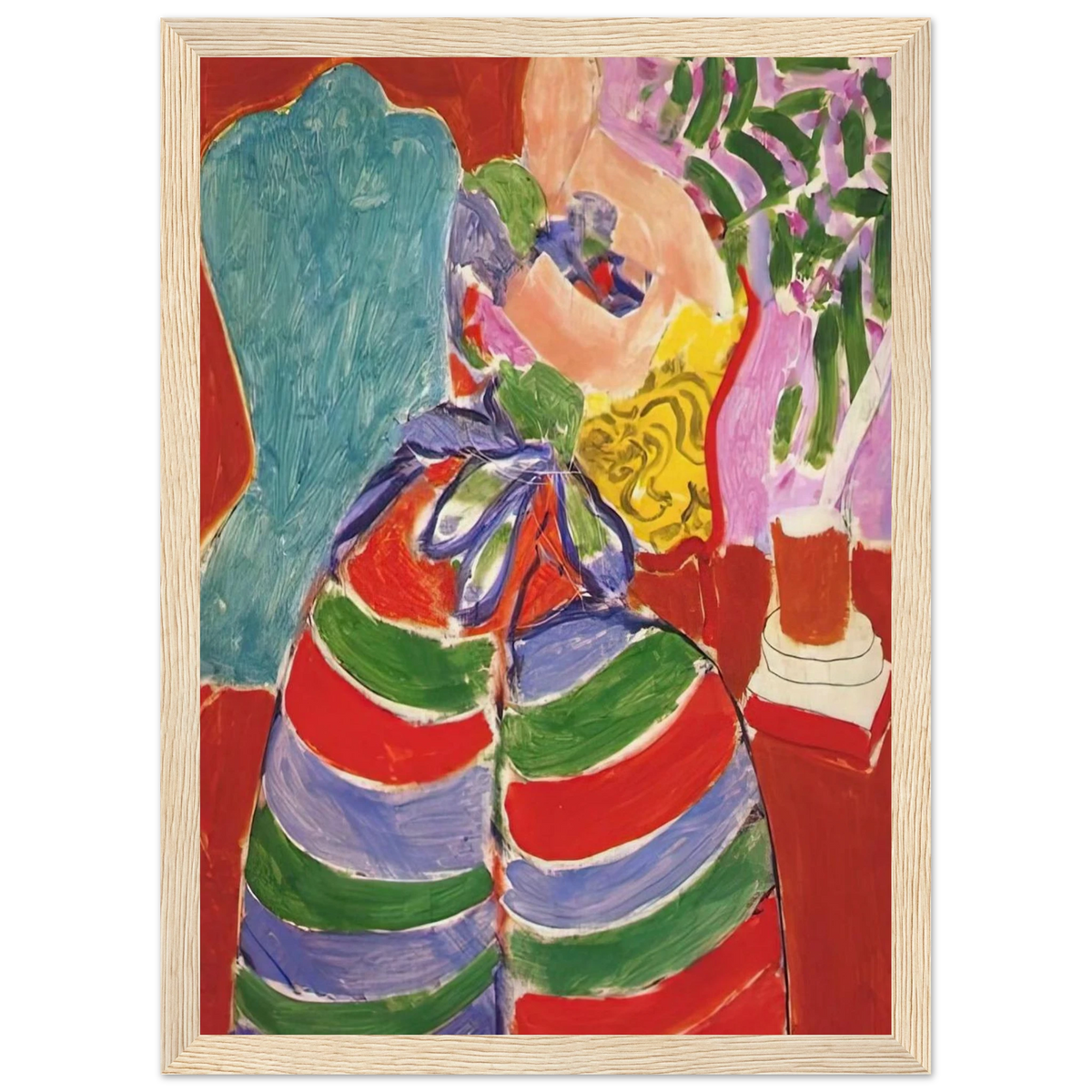 THE STRIPED DRESS 1938 Framed Poster | Henri Matisse Framed Prints Wall Art | Henri Matisse Print
