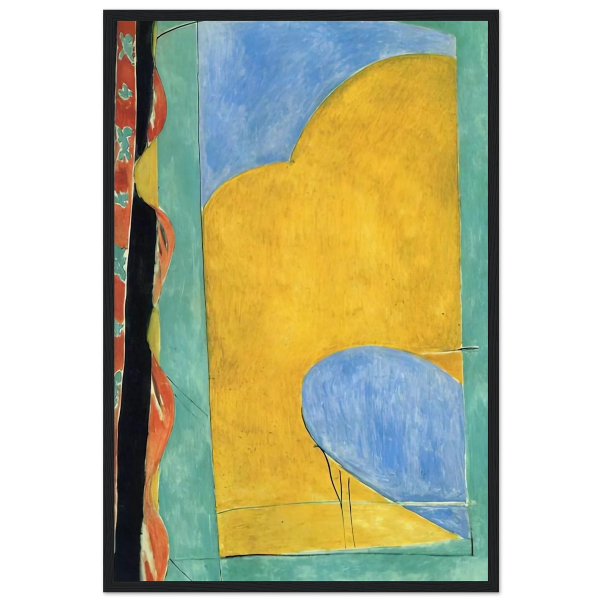 THE YELLOW CURTAIN Framed Poster | Henri Matisse Framed Prints Wall Art | Henri Matisse Print