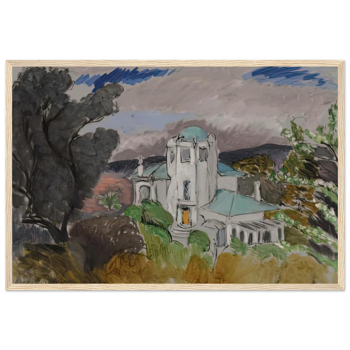 BLUE VILLA 1918 Framed Poster | Henri Matisse Framed Prints Wall Art | Henri Matisse Print