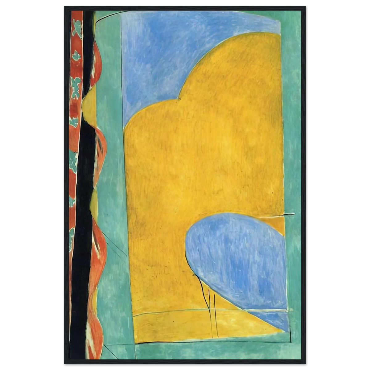 THE YELLOW CURTAIN Framed Poster | Henri Matisse Framed Prints Wall Art | Henri Matisse Print