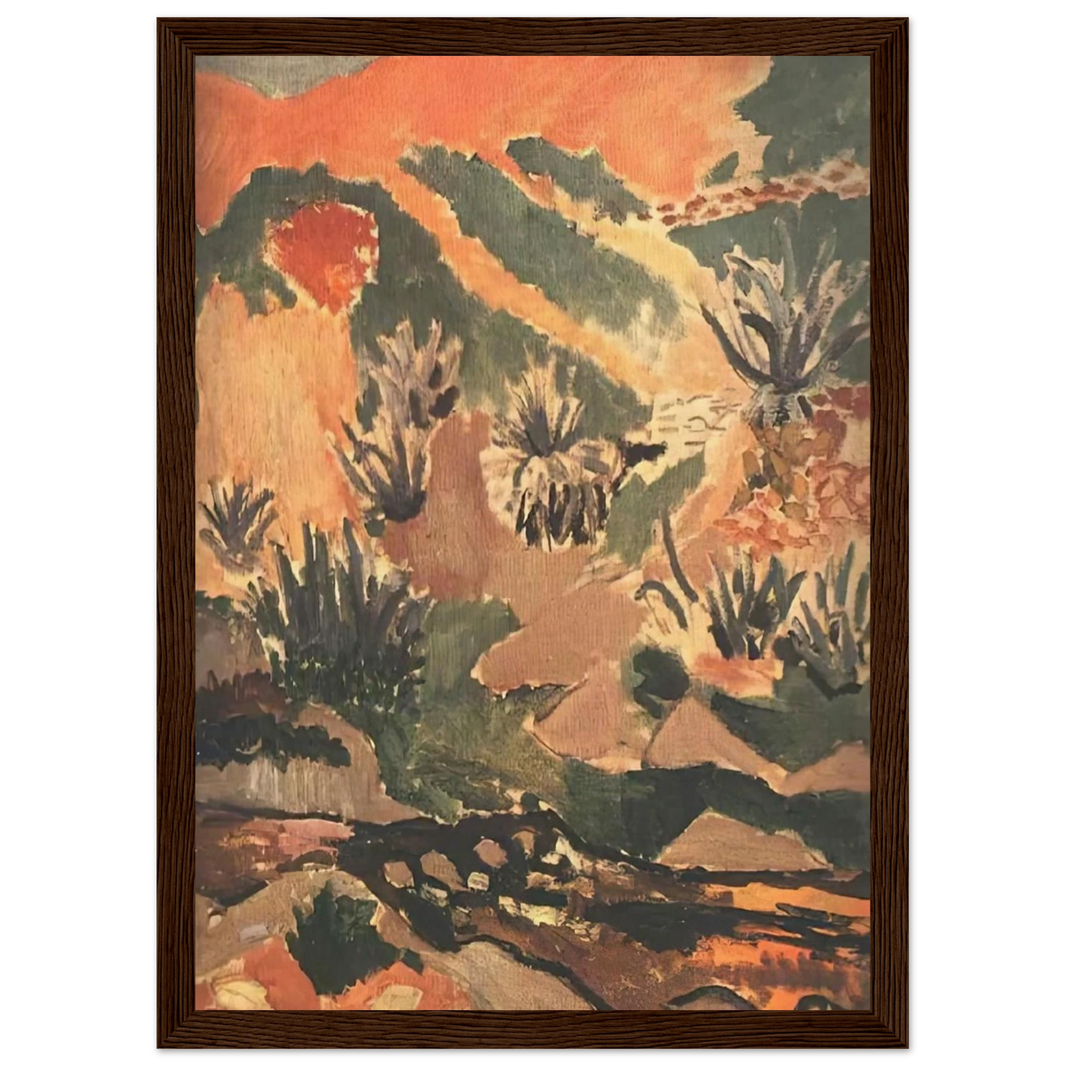 LANDSCAPE WITH BROOK BROOK WITH ALOES 1907 Framed Poster | Henri Matisse Framed Prints Wall Art | Henri Matisse Print