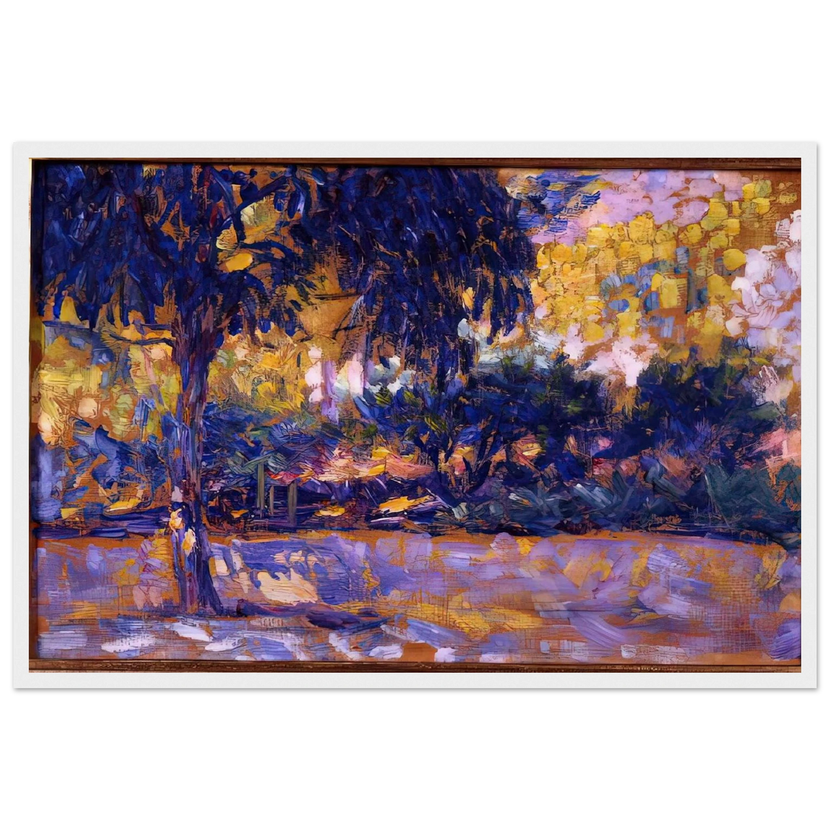 LANDSCAPE WITH EUCALYPTUS TREES AND RIVER TREES IN FRONT OF A RIVER 1908 Framed Poster | Henri Matisse Framed Prints Wall Art | Henri Matisse Print