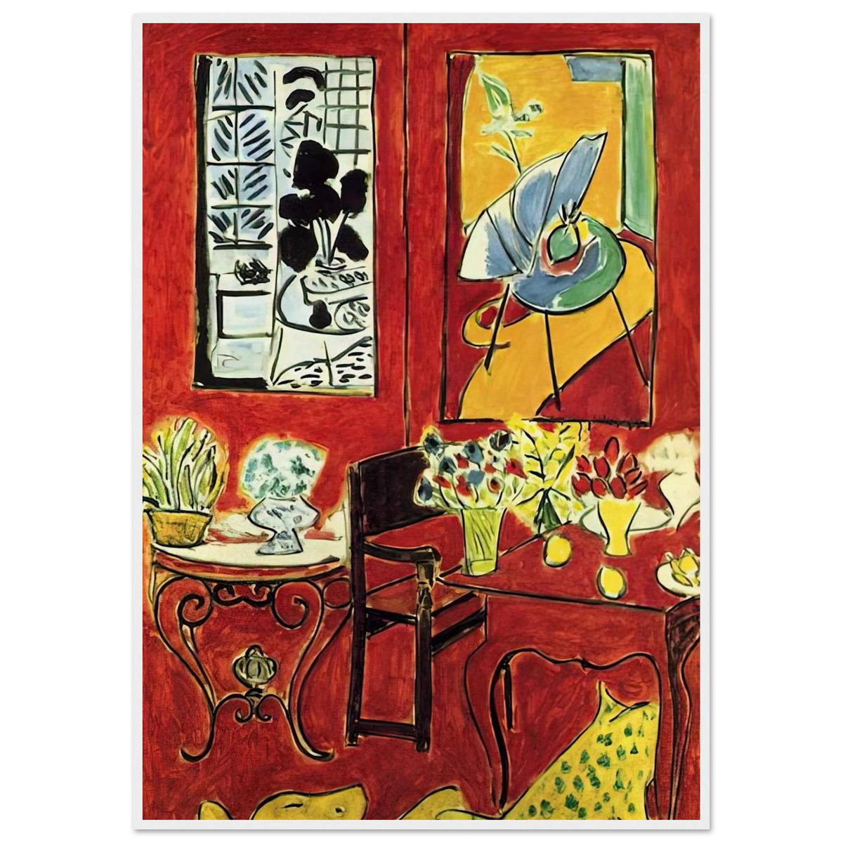 LARGE RED INTERIOR 1948 Framed Poster | Henri Matisse Framed Prints Wall Art | Henri Matisse Print