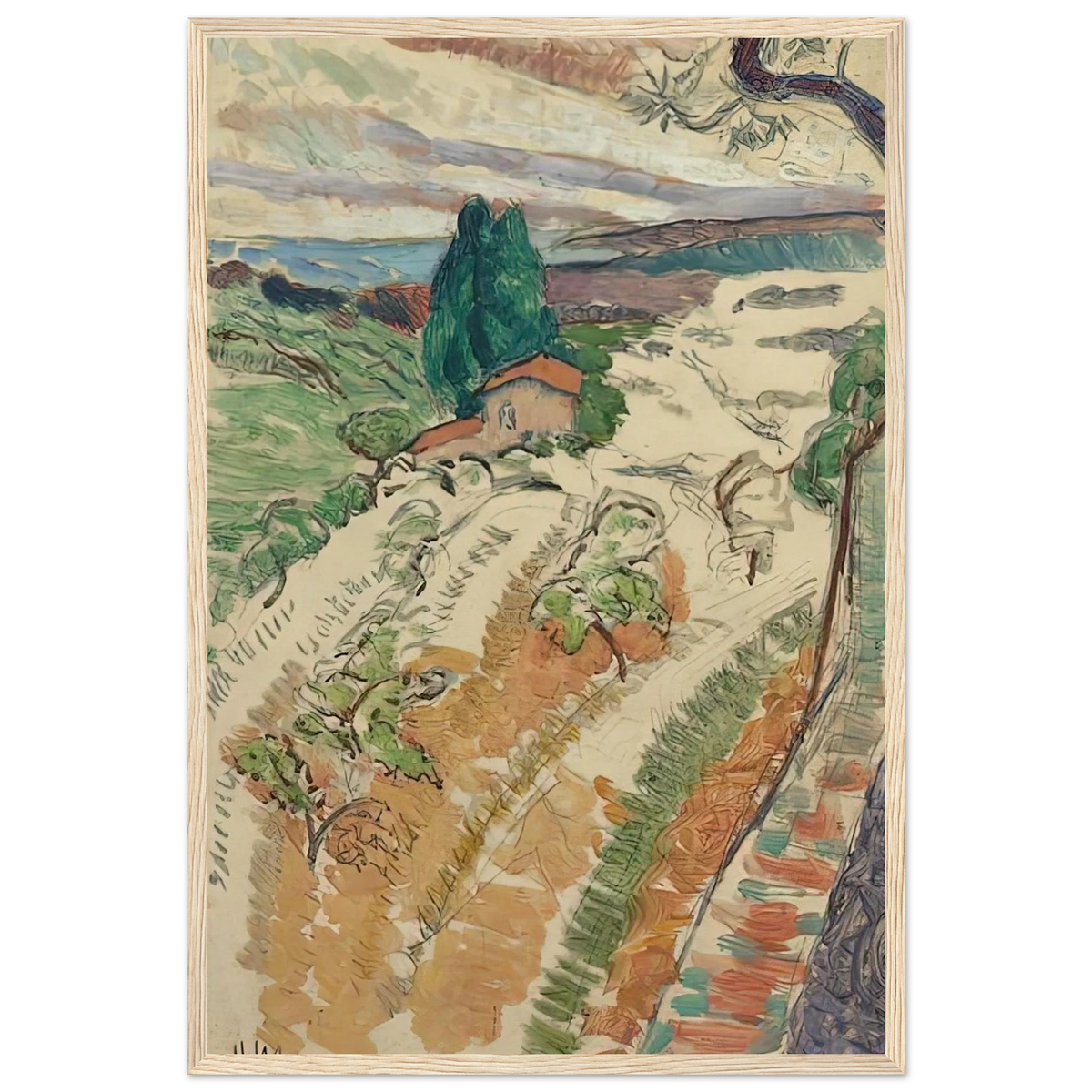 PAYSAGE ST TROPEZ 1904 Framed Poster | Henri Matisse Framed Prints Wall Art | Henri Matisse Print