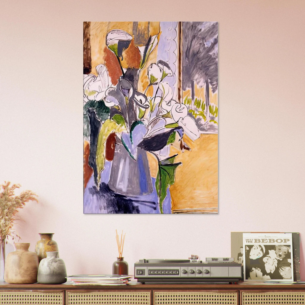 BOUQUET OF FLOWERS ON A VERANDA 1912 Canvas | Henri Matisse Canvas | Henri Matisse Print
