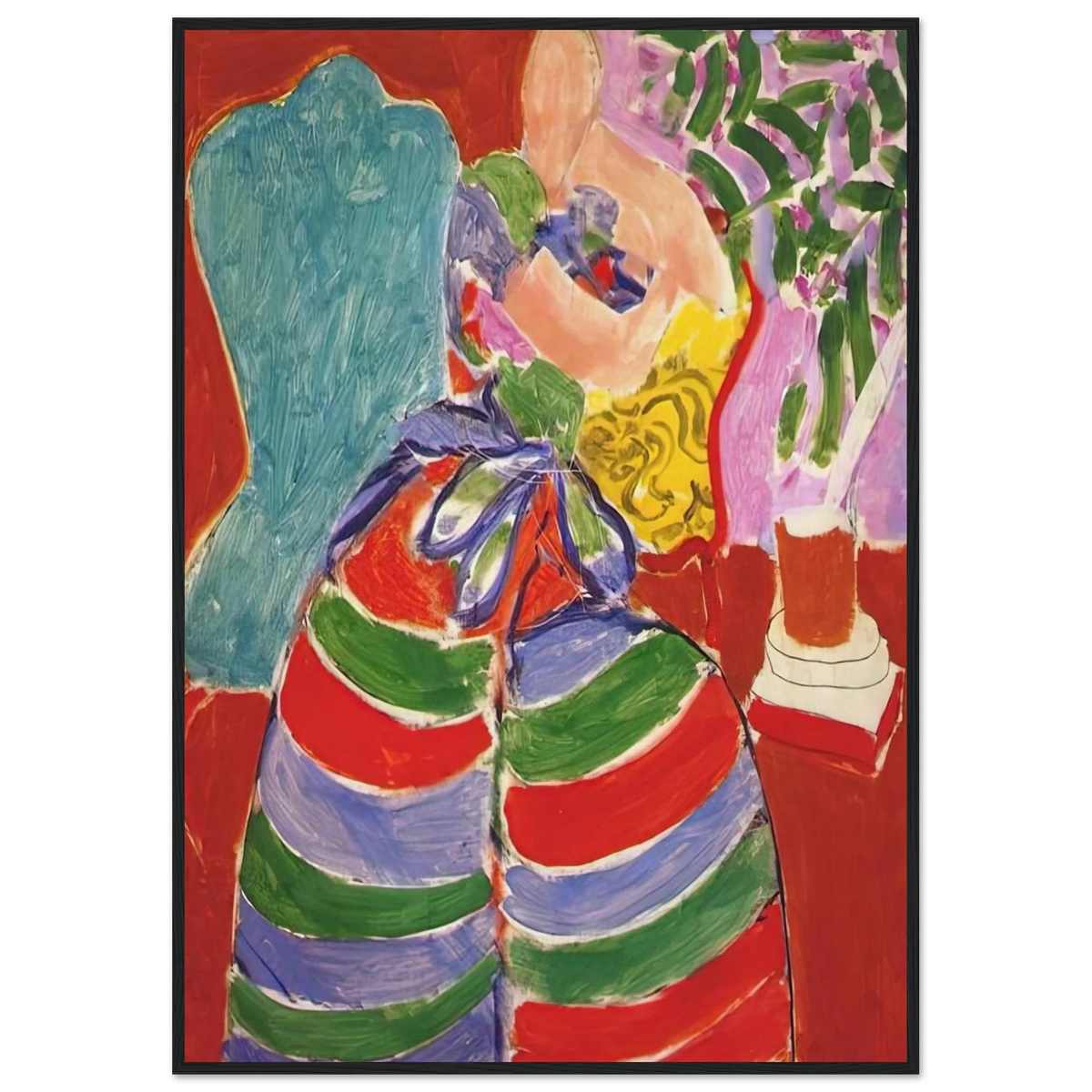 THE STRIPED DRESS 1938 Framed Poster | Henri Matisse Framed Prints Wall Art | Henri Matisse Print