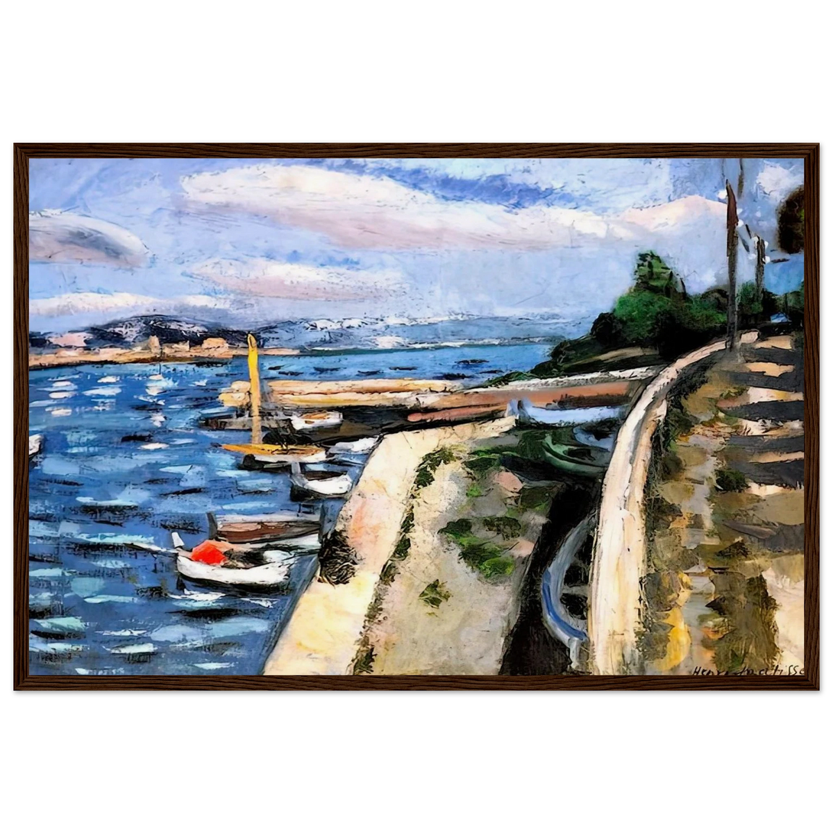 VIEW OF ANTIBES 1925 Framed Poster | Henri Matisse Framed Prints Wall Art | Henri Matisse Print
