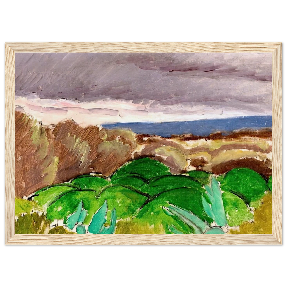 CAGNES LANDSCAPE IN STORMY WEATHER 1917 Framed Poster | Henri Matisse Framed Prints Wall Art | Henri Matisse Print