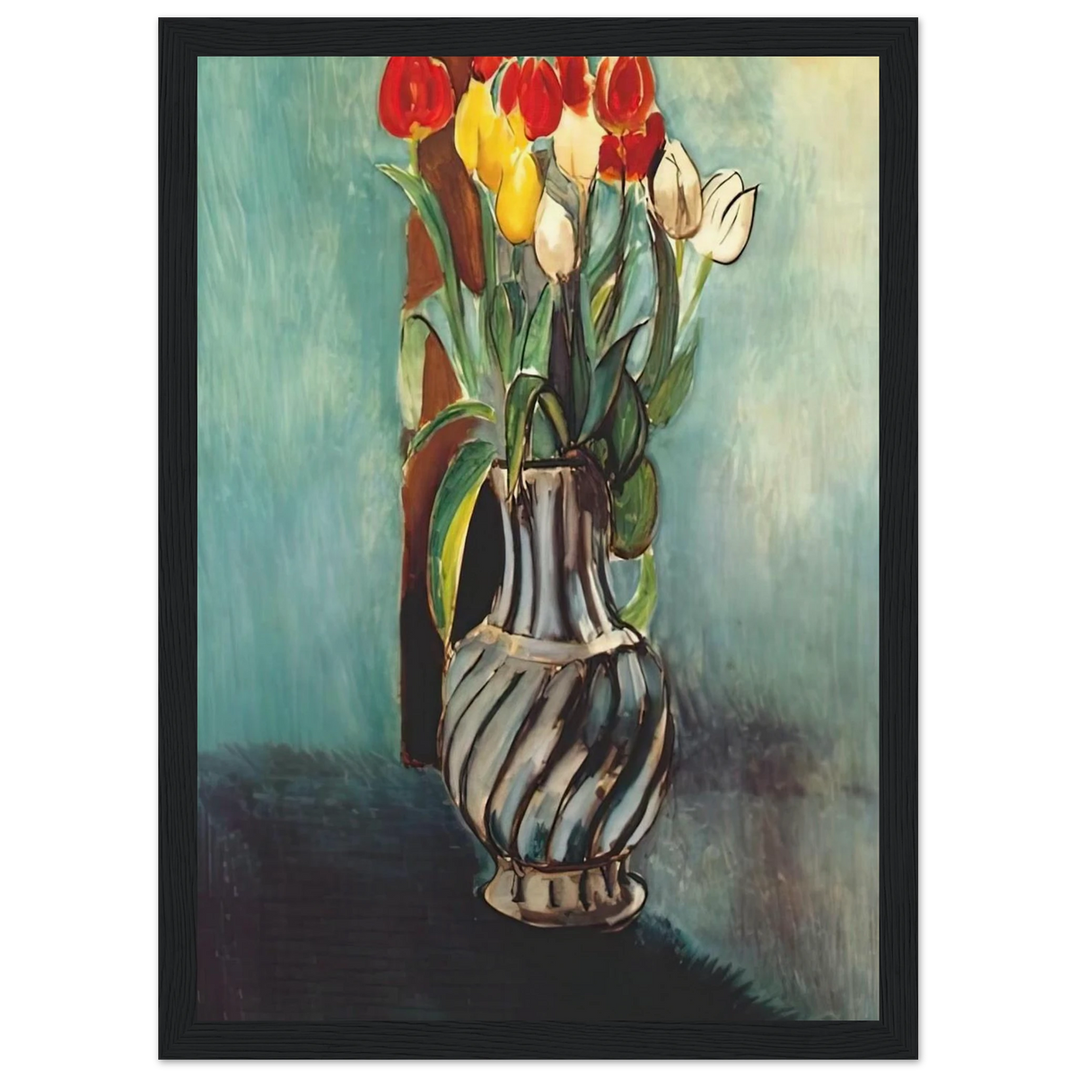 ME MYSELF STENDHAL VASE OF TULIPS 1914 Framed Poster | Henri Matisse Framed Prints Wall Art | Henri Matisse Print