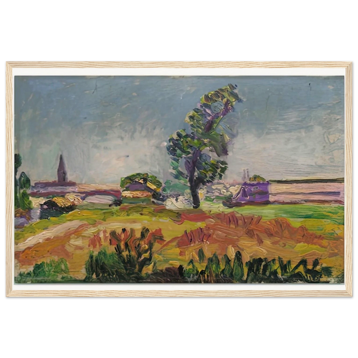 PAYSAGE DES ENVIRONS DE TOULOUSE LE PONT DES DEMOISELLES 1898 Framed Poster | Henri Matisse Framed Prints Wall Art | Henri Matisse Print