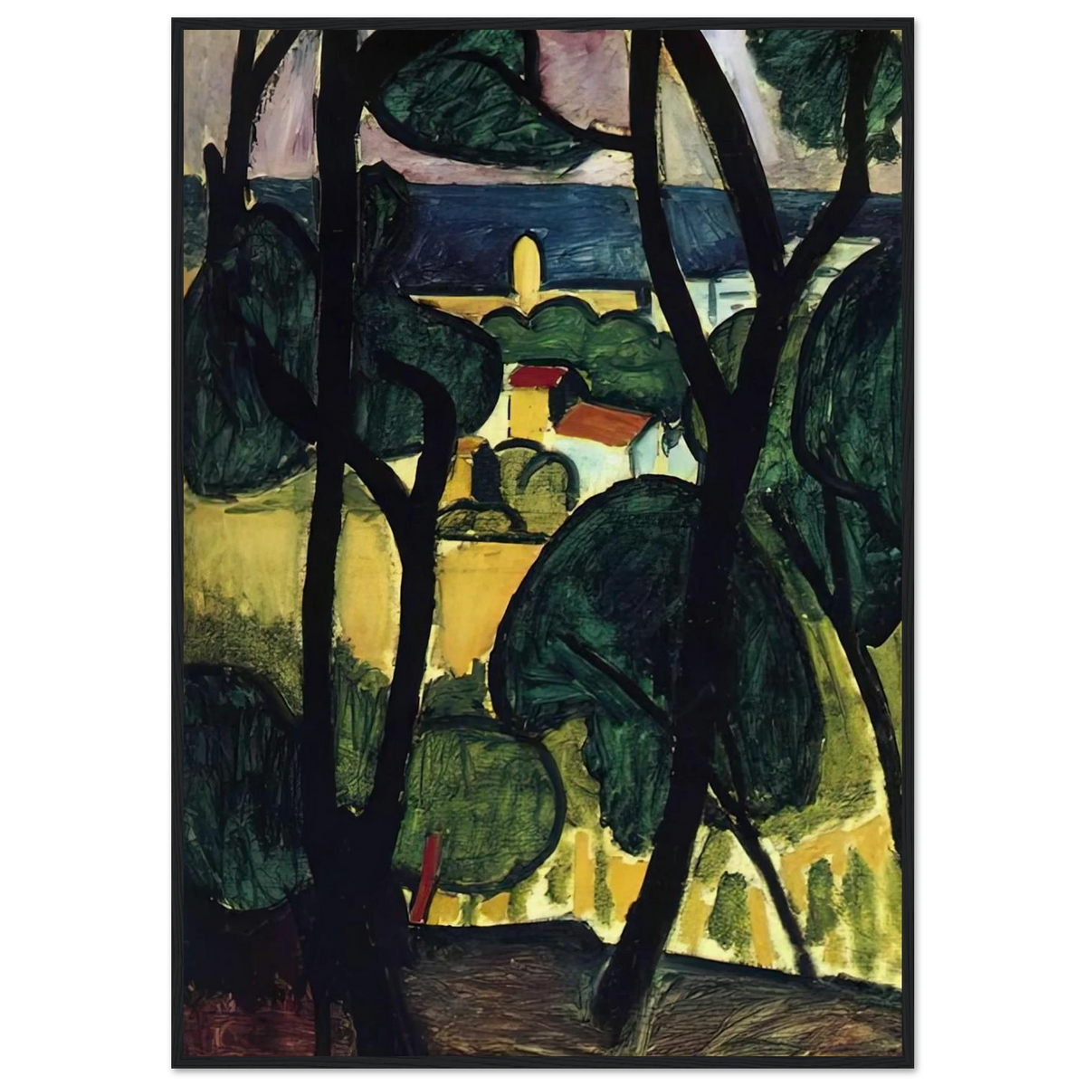 VIEW OF COLLIOURE Framed Poster | Henri Matisse Framed Prints Wall Art | Henri Matisse Print