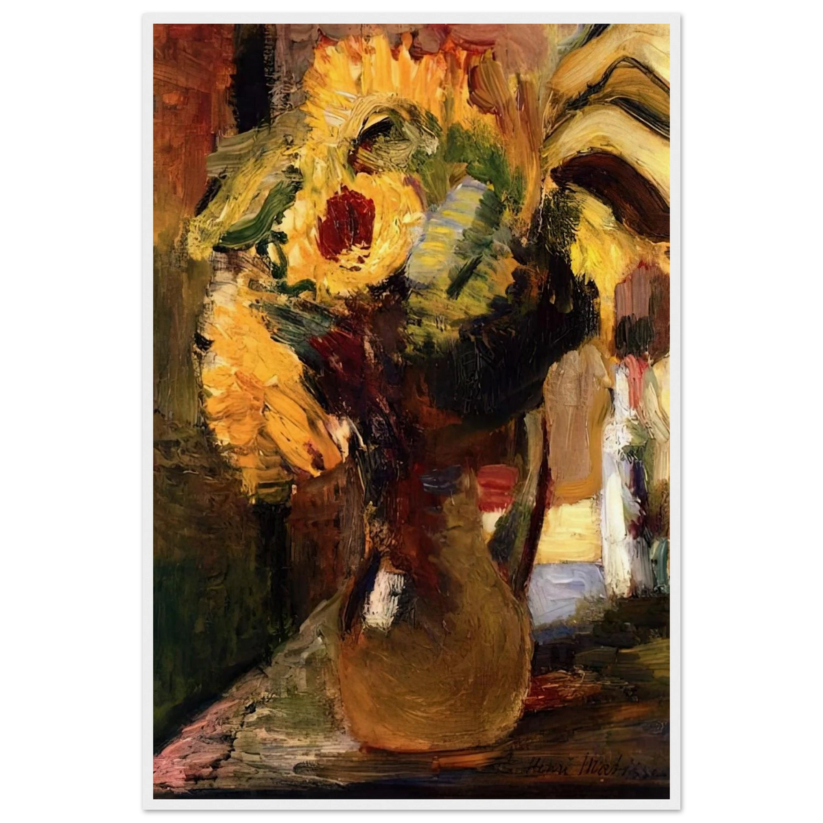 BOUQUET OF SUNFLOWERS 1897 Framed Poster | Henri Matisse Framed Prints Wall Art | Henri Matisse Print