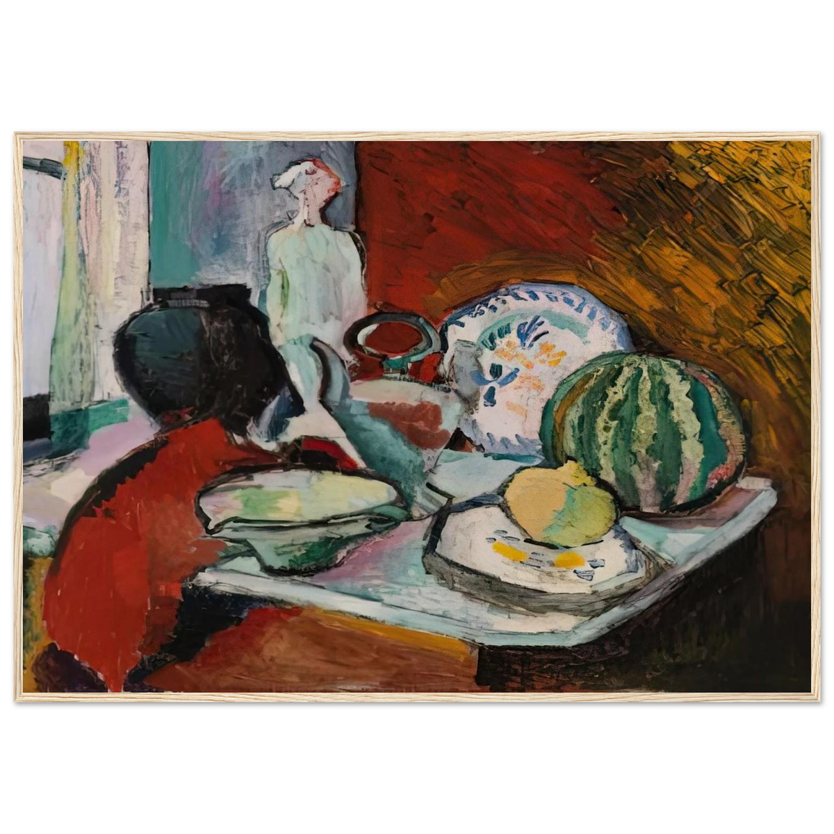 DISHES AND MELON 1907 Framed Poster | Henri Matisse Framed Prints Wall Art | Henri Matisse Print