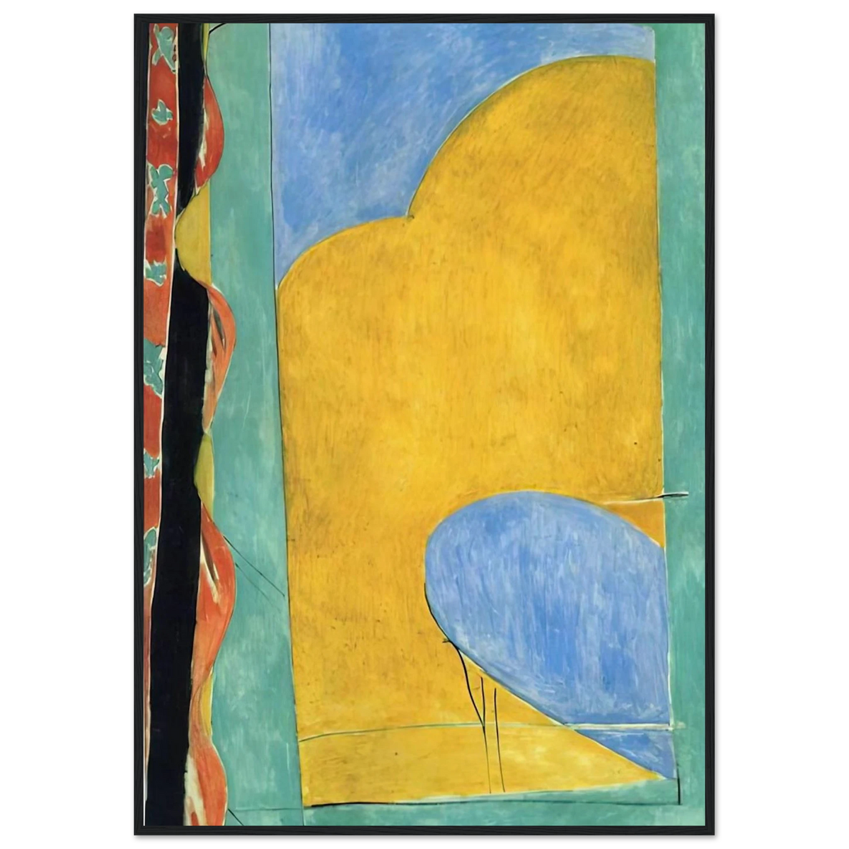 THE YELLOW CURTAIN Framed Poster | Henri Matisse Framed Prints Wall Art | Henri Matisse Print