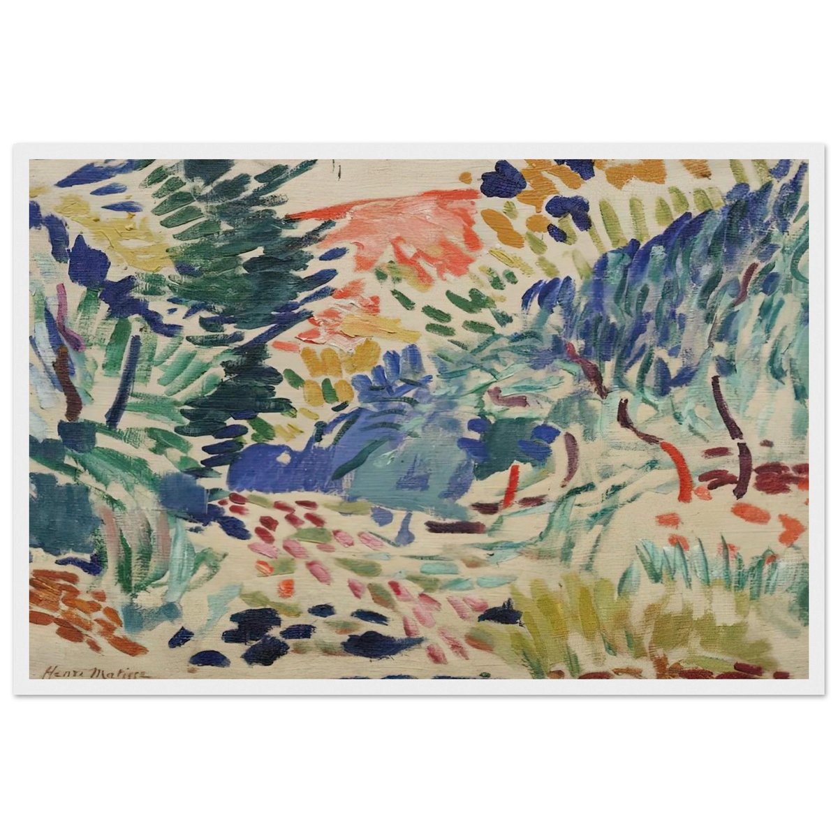 LANDSCAPE AT COLLIOURE 1905 Framed Poster | Henri Matisse Framed Prints Wall Art | Henri Matisse Print