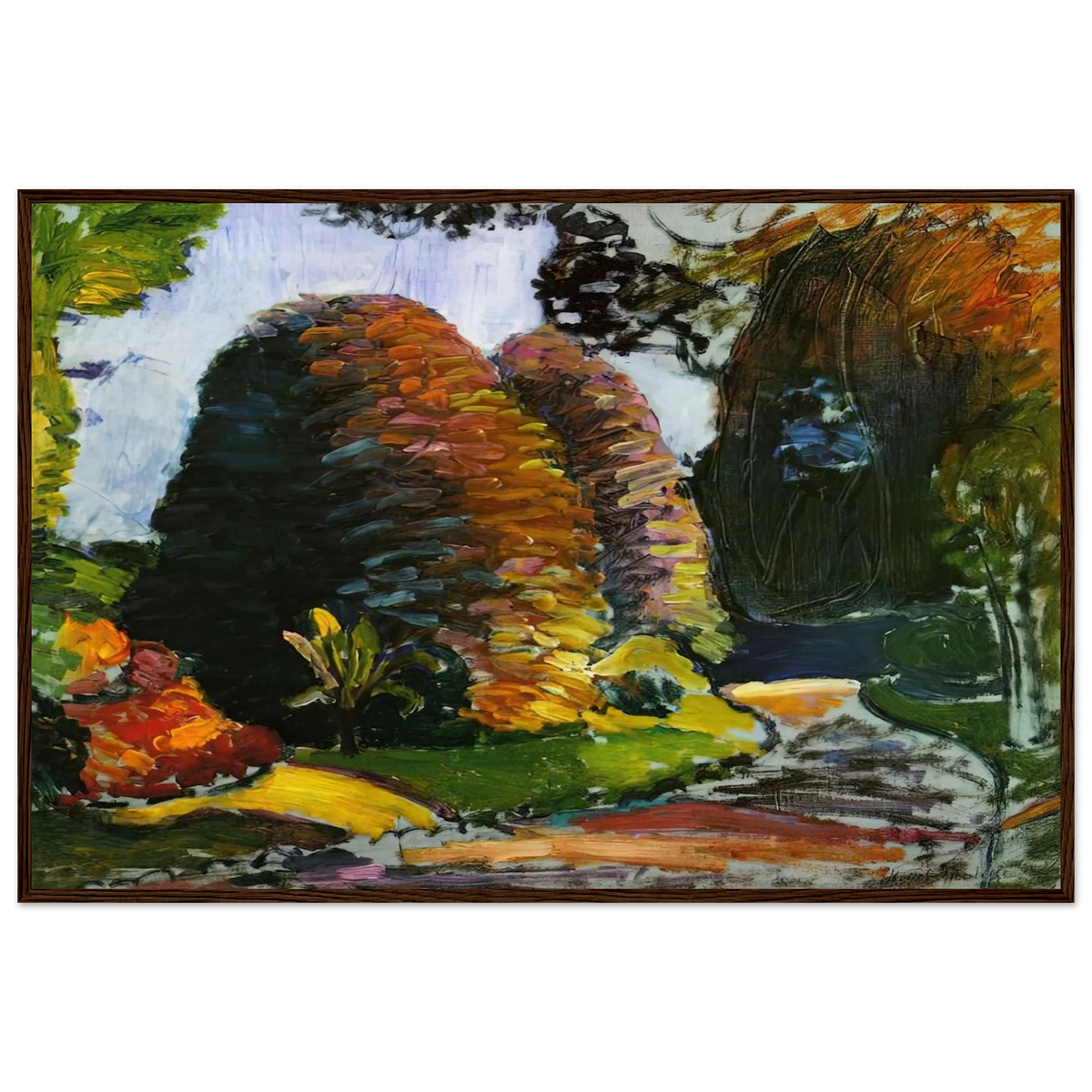 LUXEMBOURG GARDENS 1903 Framed Poster | Henri Matisse Framed Prints Wall Art | Henri Matisse Print