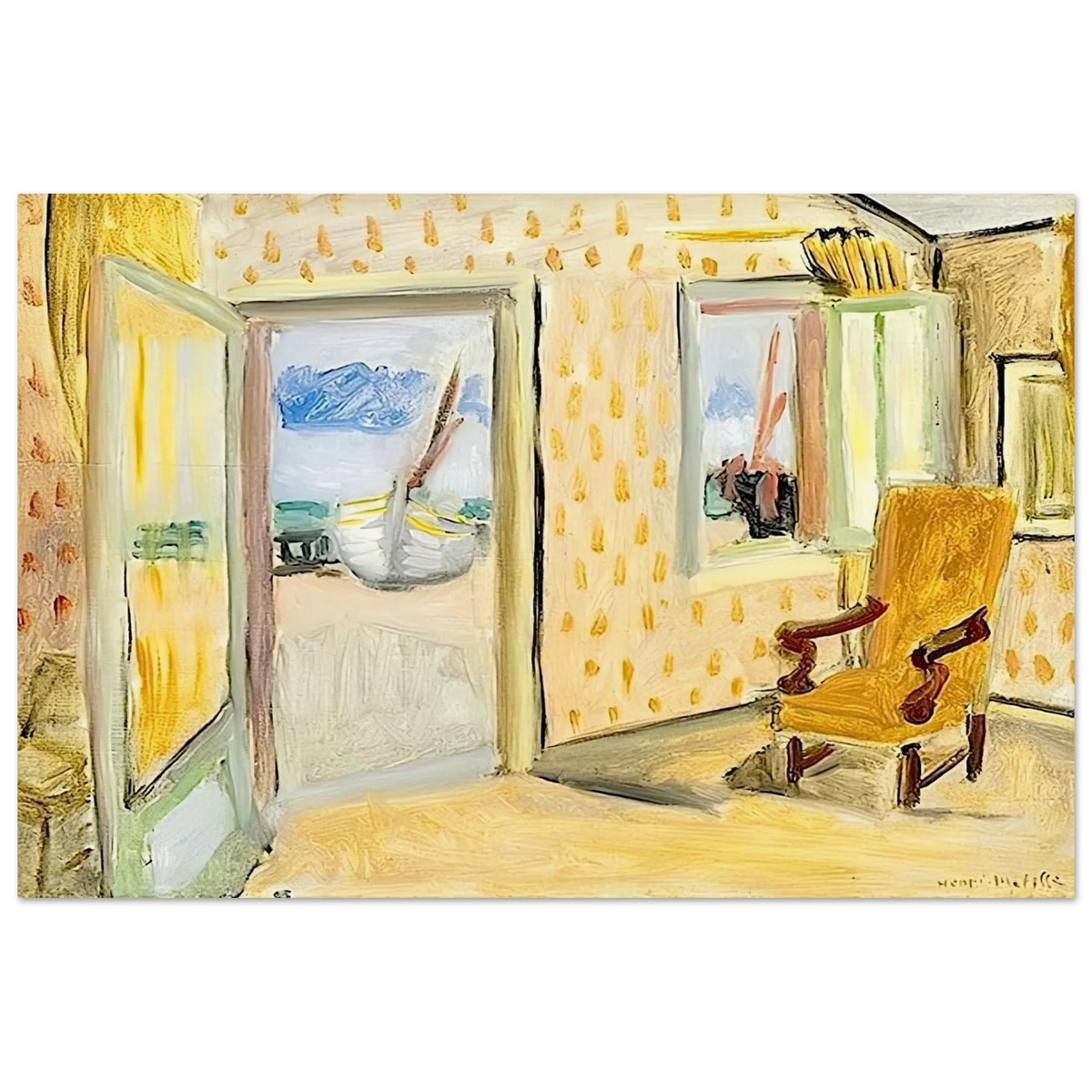 INTERIOR OPEN DOOR 1920 Poster | Henri Matisse Poster | Henri Matisse Print