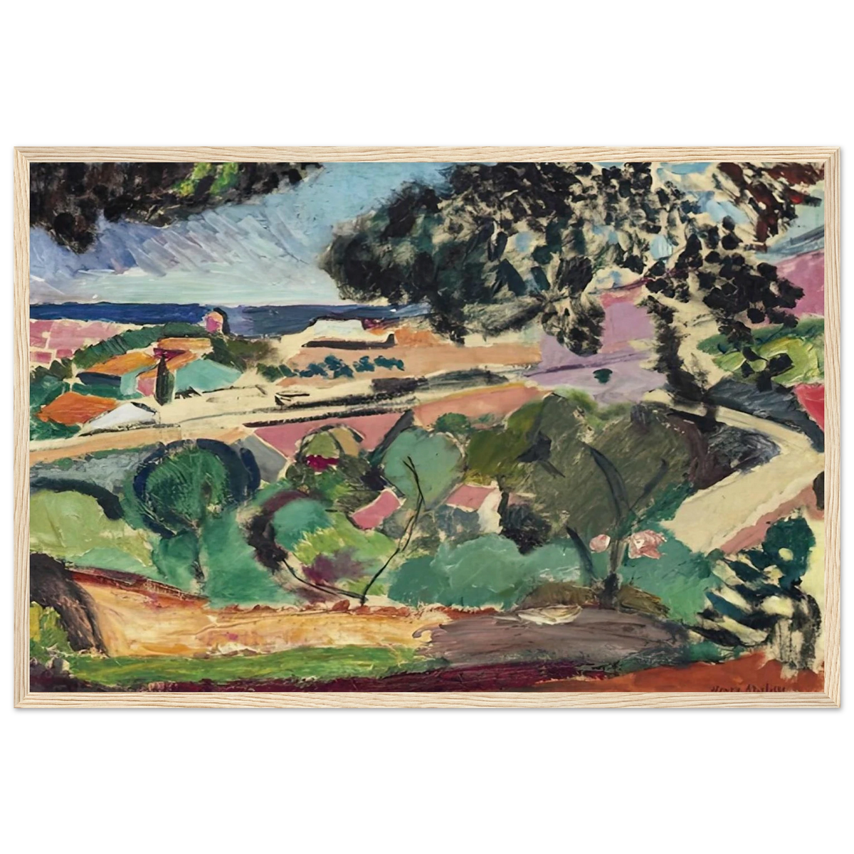 PAYSAGE DE COLLIOURE 1907 Framed Poster | Henri Matisse Framed Prints Wall Art | Henri Matisse Print