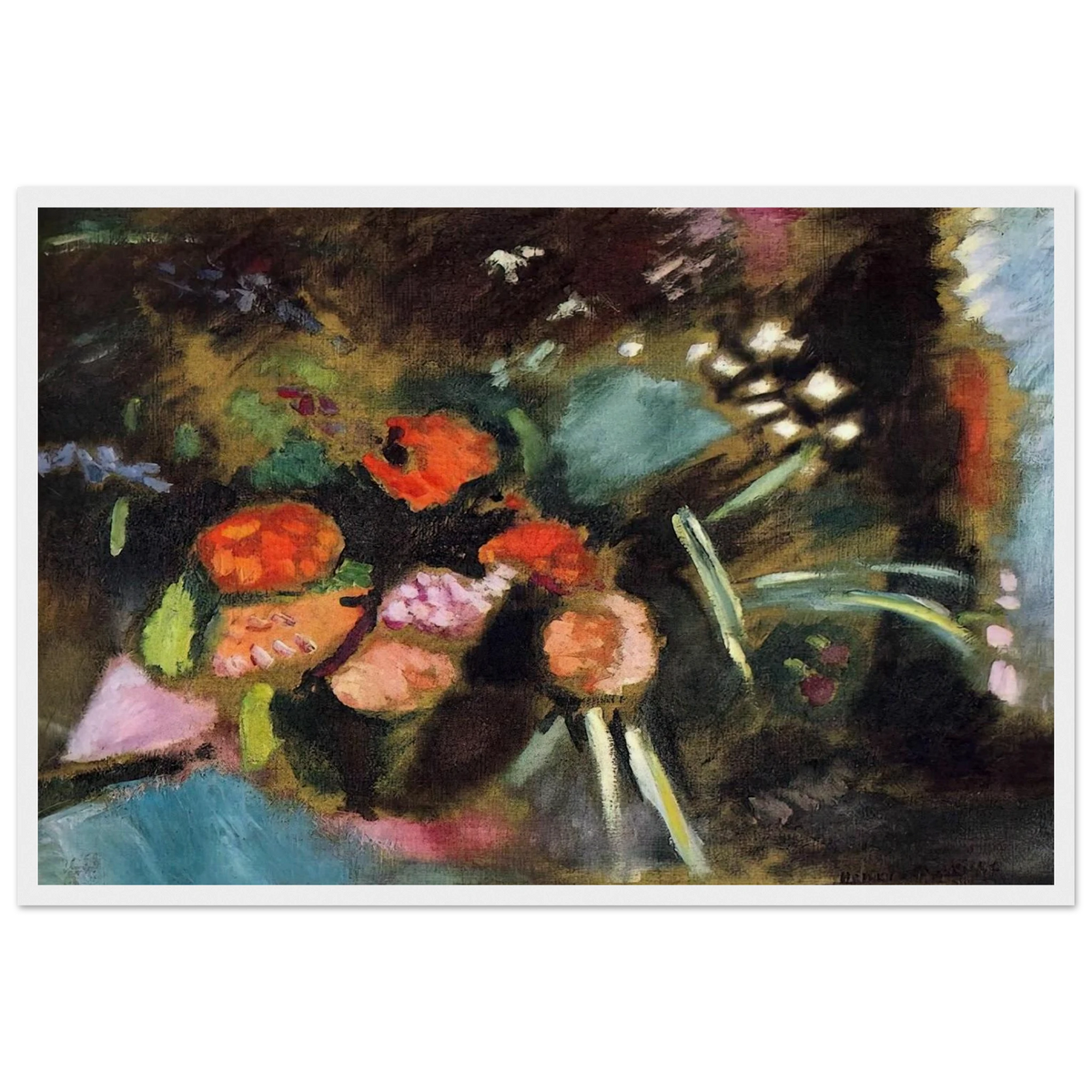 FLOWERS 1906 Framed Poster | Henri Matisse Framed Prints Wall Art | Henri Matisse Print