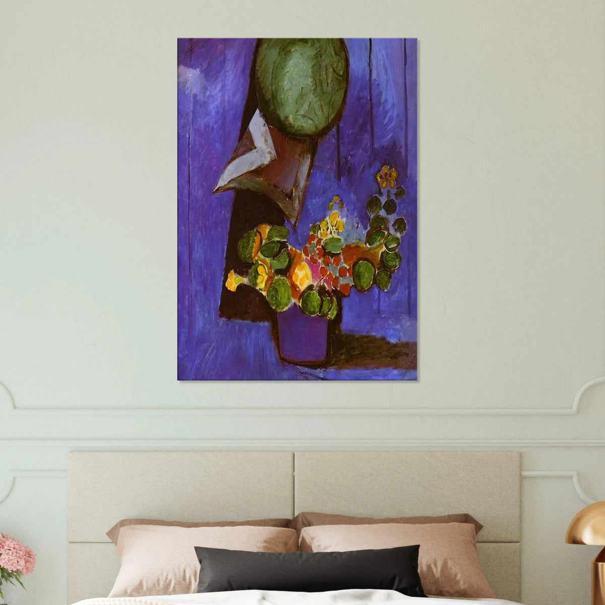 FLOWERS AND CERAMIC PLATE Canvas | Henri Matisse Canvas | Henri Matisse Print