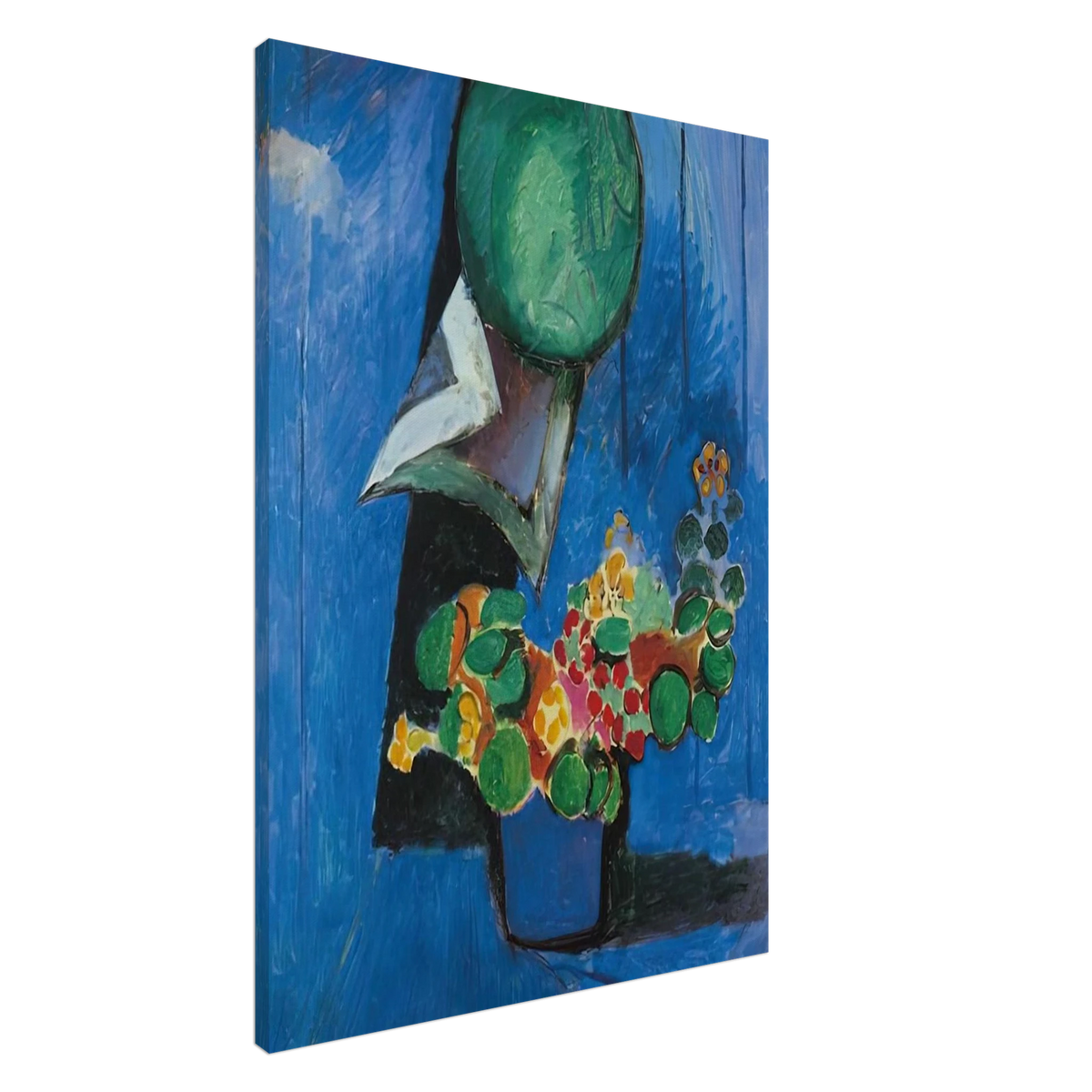 FLOWERS AND CERAMIC PLATE 1913 Canvas | Henri Matisse Canvas | Henri Matisse Print