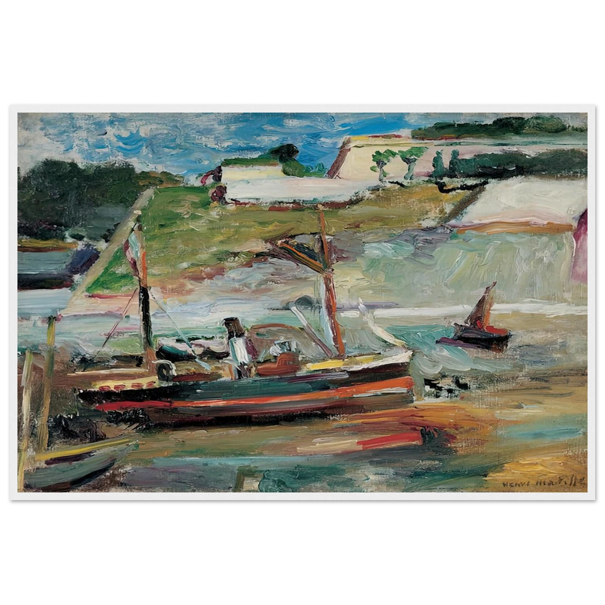 BELLE ILE LE PORT DE PALAIS 1896 Framed Poster | Henri Matisse Framed Prints Wall Art | Henri Matisse Print