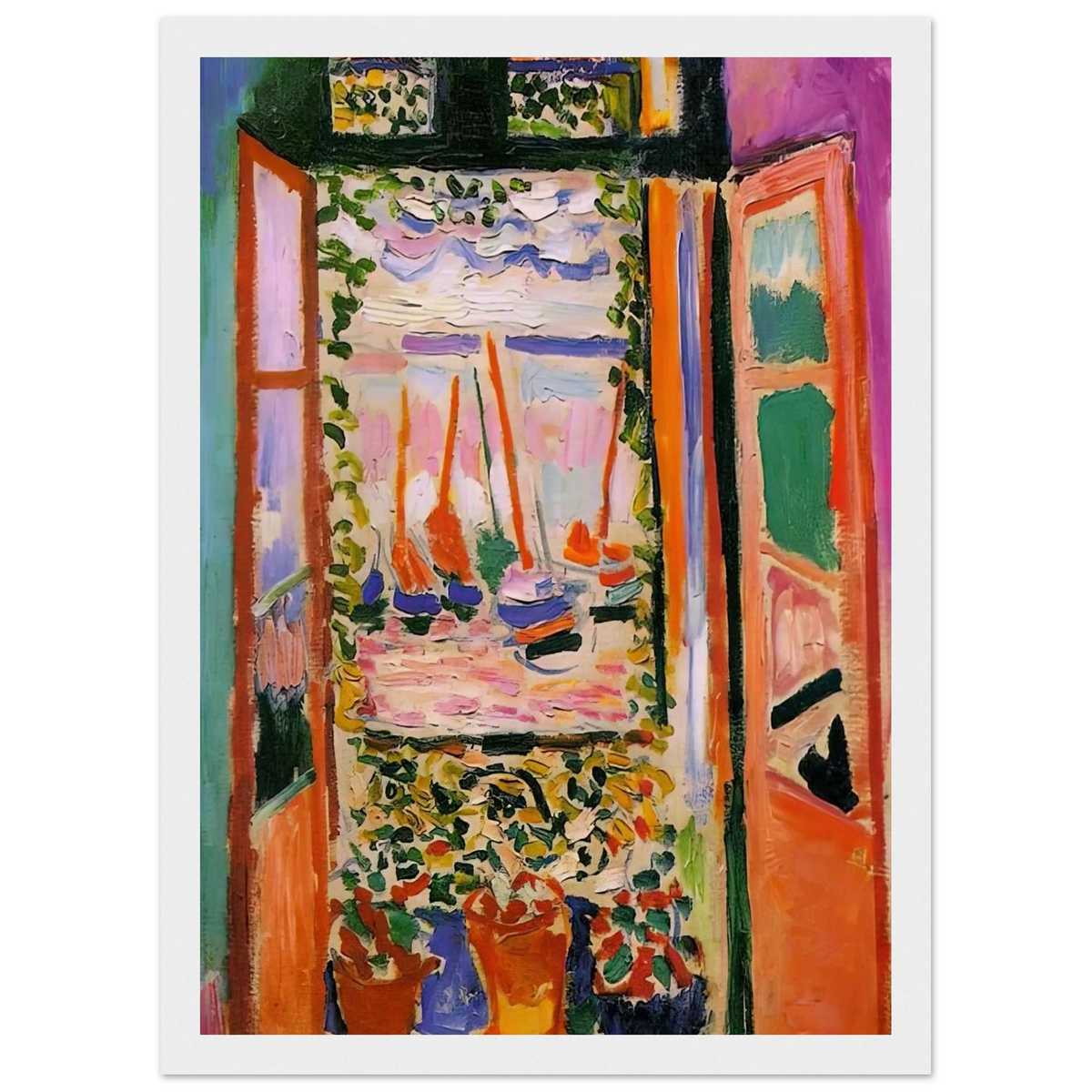 OPEN WINDOW COLLIOURE 1905 Framed Poster | Henri Matisse Framed Prints Wall Art | Henri Matisse Print