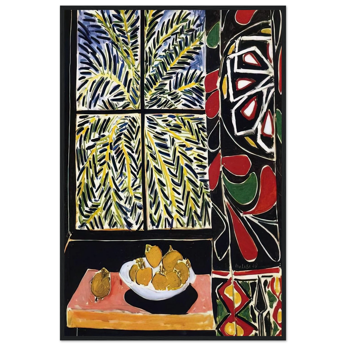 INTERIOR WITH EGYPTIAN CURTAIN 1948 Framed Poster | Henri Matisse Framed Prints Wall Art | Henri Matisse Print