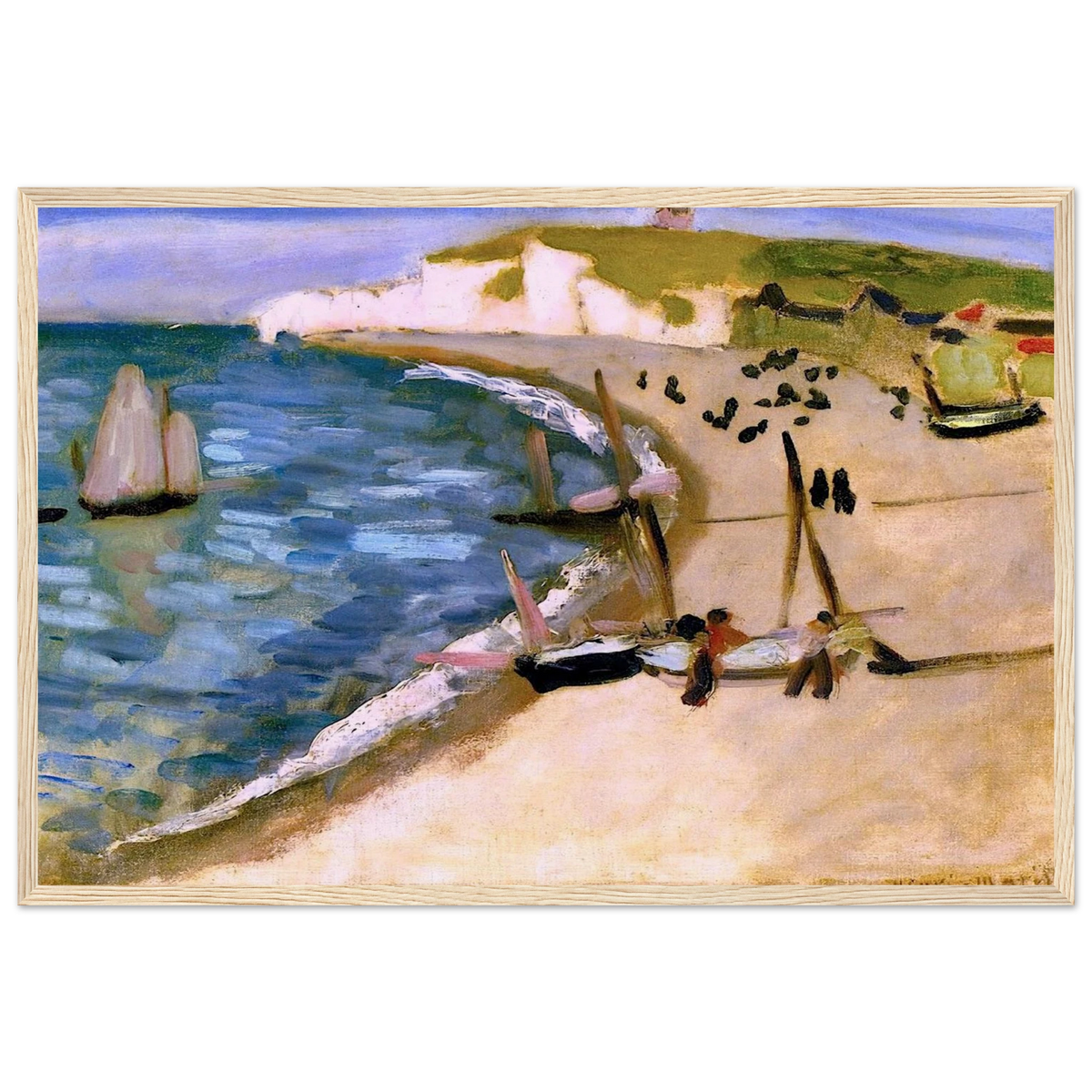 AHT AMONT CLIFFS AT ETRETAT 1921 Framed Poster | Henri Matisse Framed Prints Wall Art | Henri Matisse Print
