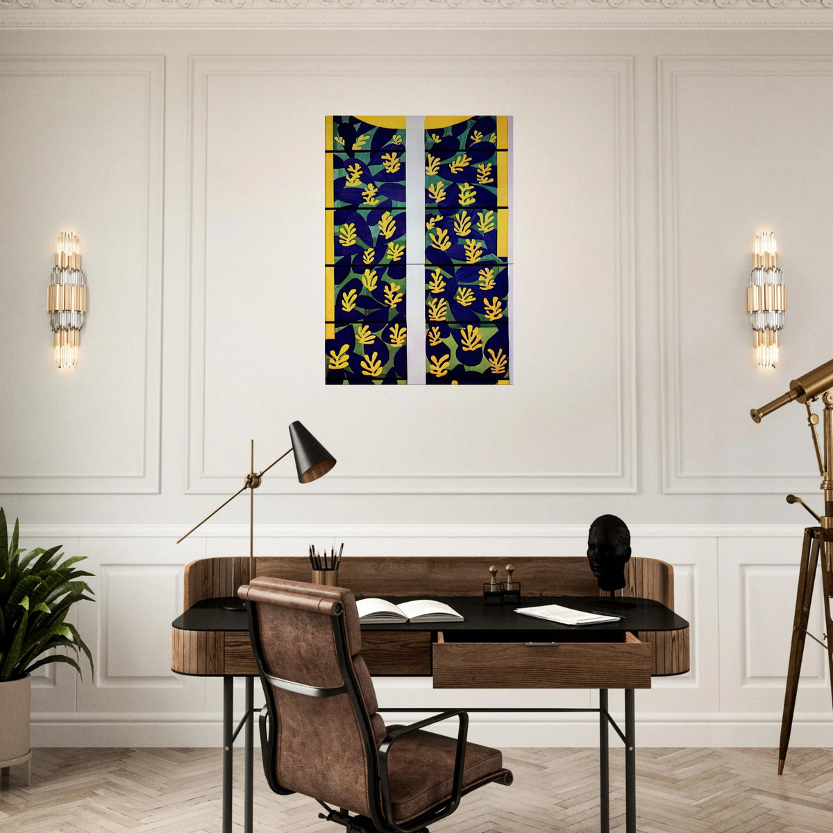 TREE OF LIFE STAINED GLASS BEHIND THE ALTAR IN THE CHAPEL OF THE ROSARY AT VENCE 1951 Canvas | Henri Matisse Canvas | Henri Matisse Print
