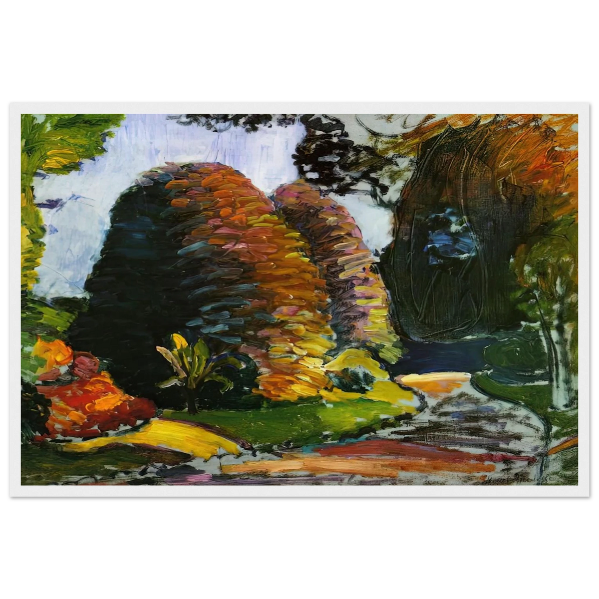 LUXEMBOURG GARDENS 1903 Framed Poster | Henri Matisse Framed Prints Wall Art | Henri Matisse Print
