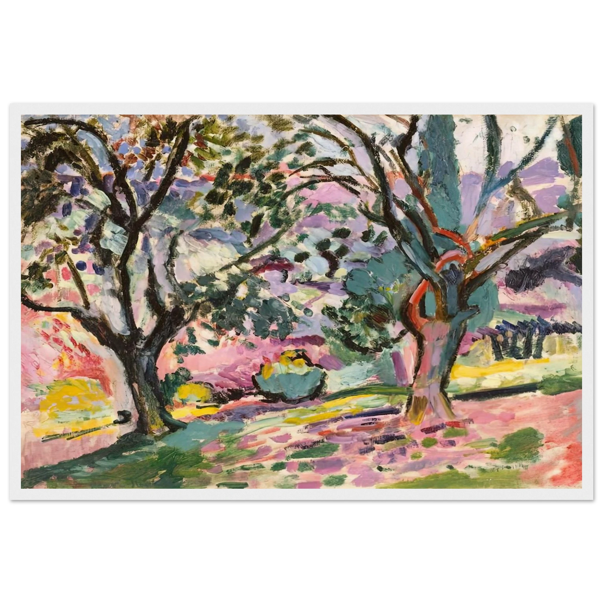 OLIVE TREES AT COLLIOURE 1906 Framed Poster | Henri Matisse Framed Prints Wall Art | Henri Matisse Print