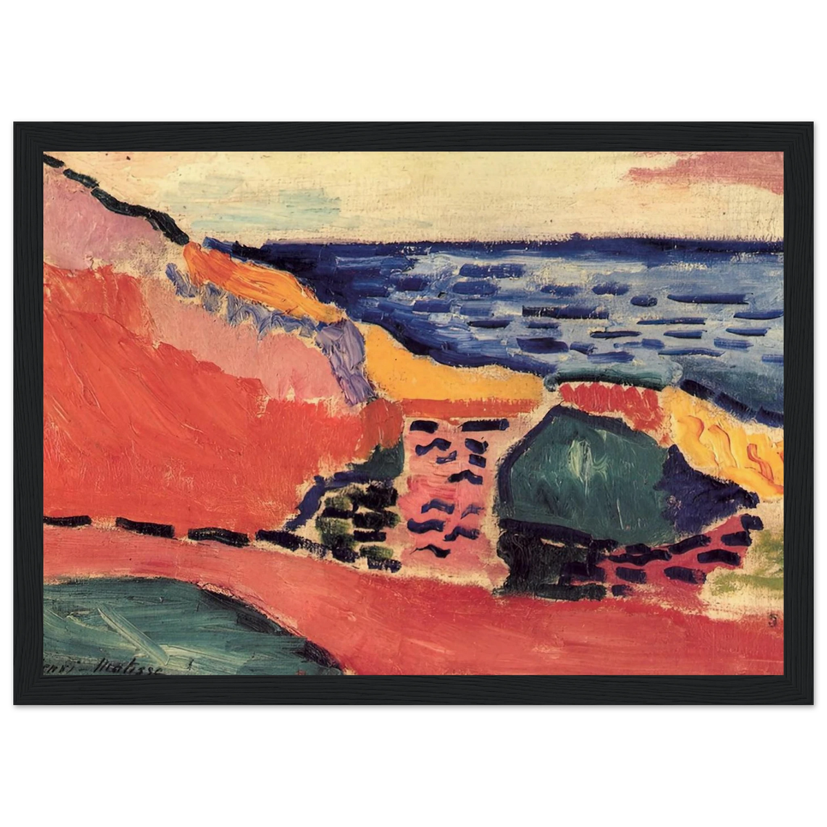 LA MOULADE COLLIOURE IN THE SUMMER 1905 Framed Poster | Henri Matisse Framed Prints Wall Art | Henri Matisse Print