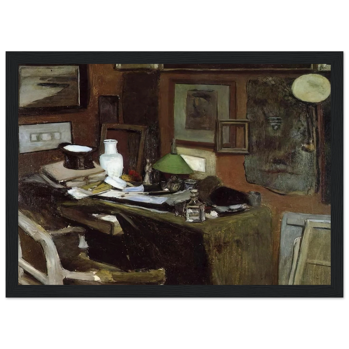 INTERIOR WITH A TOP HAT 1896 Framed Poster | Henri Matisse Framed Prints Wall Art | Henri Matisse Print