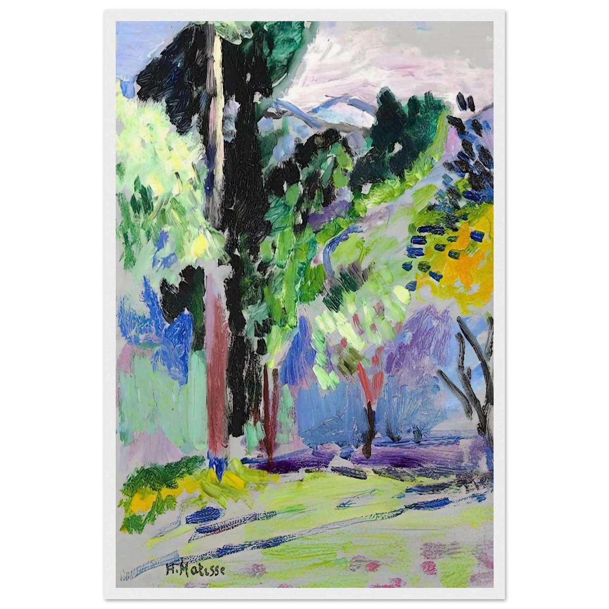 PAYSAGE A COLLIOURE 1905 Framed Poster | Henri Matisse Framed Prints Wall Art | Henri Matisse Print