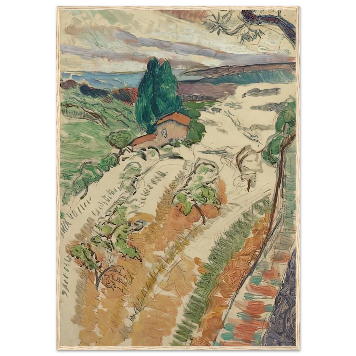 PAYSAGE ST TROPEZ 1904 Framed Poster | Henri Matisse Framed Prints Wall Art | Henri Matisse Print