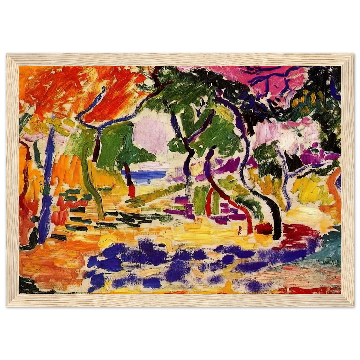 COUNTRYSIDE AT COLLIOURE 1905 Framed Poster | Henri Matisse Framed Prints Wall Art | Henri Matisse Print