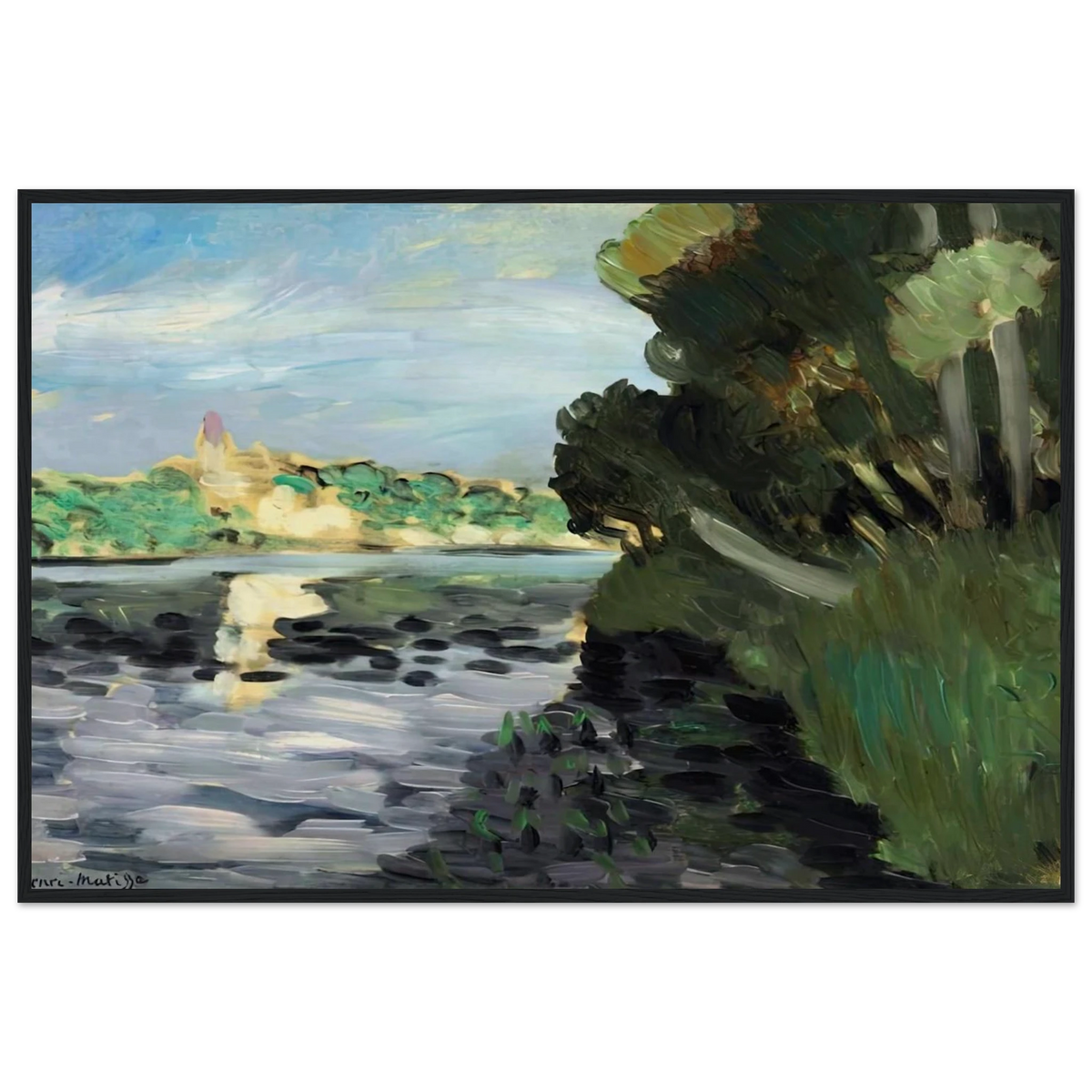 BORDS DE LA SEINE A VETHEUIL 1920 Framed Poster | Henri Matisse Framed Prints Wall Art | Henri Matisse Print