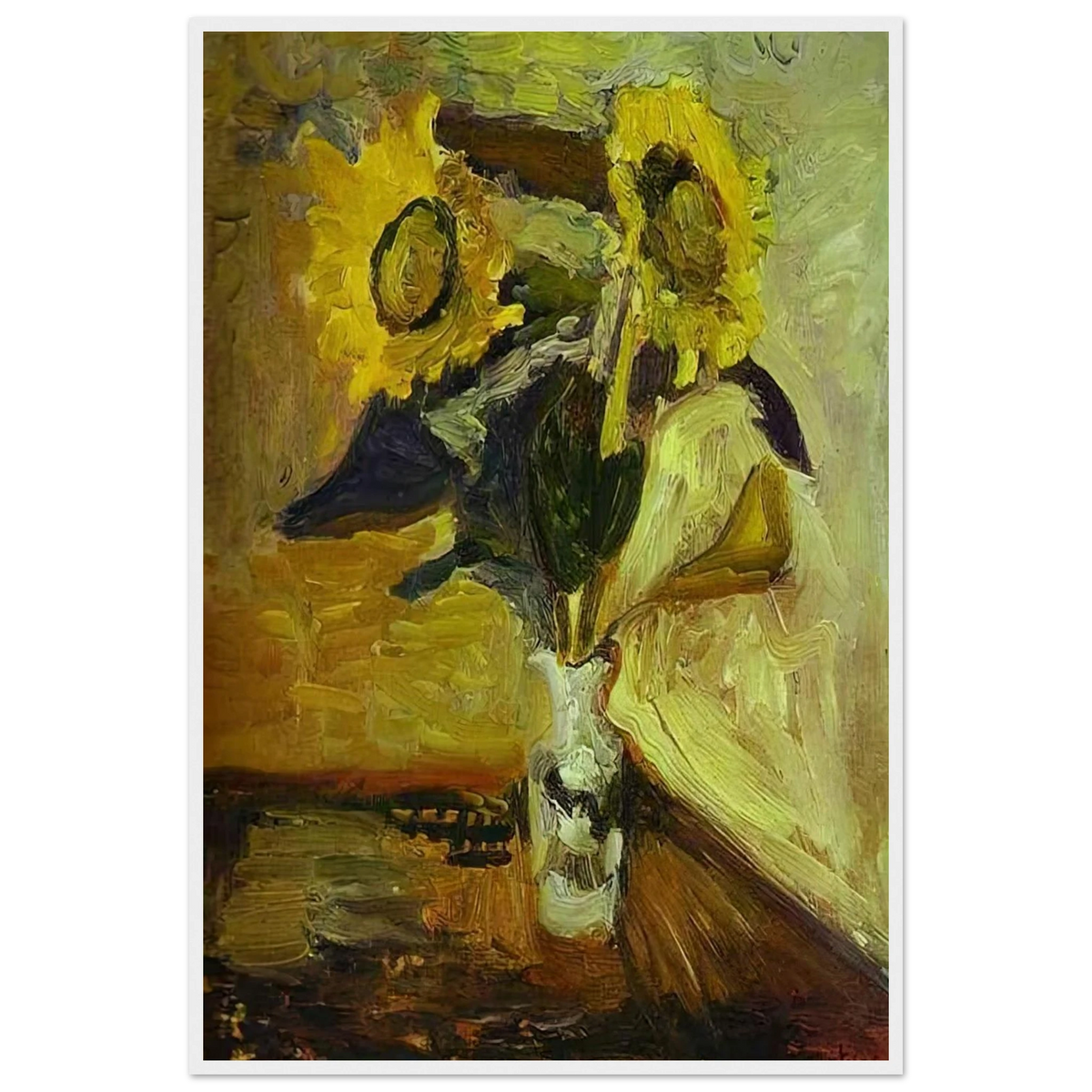 VASE OF SUNFLOWERS 1898 Framed Poster | Henri Matisse Framed Prints Wall Art | Henri Matisse Print
