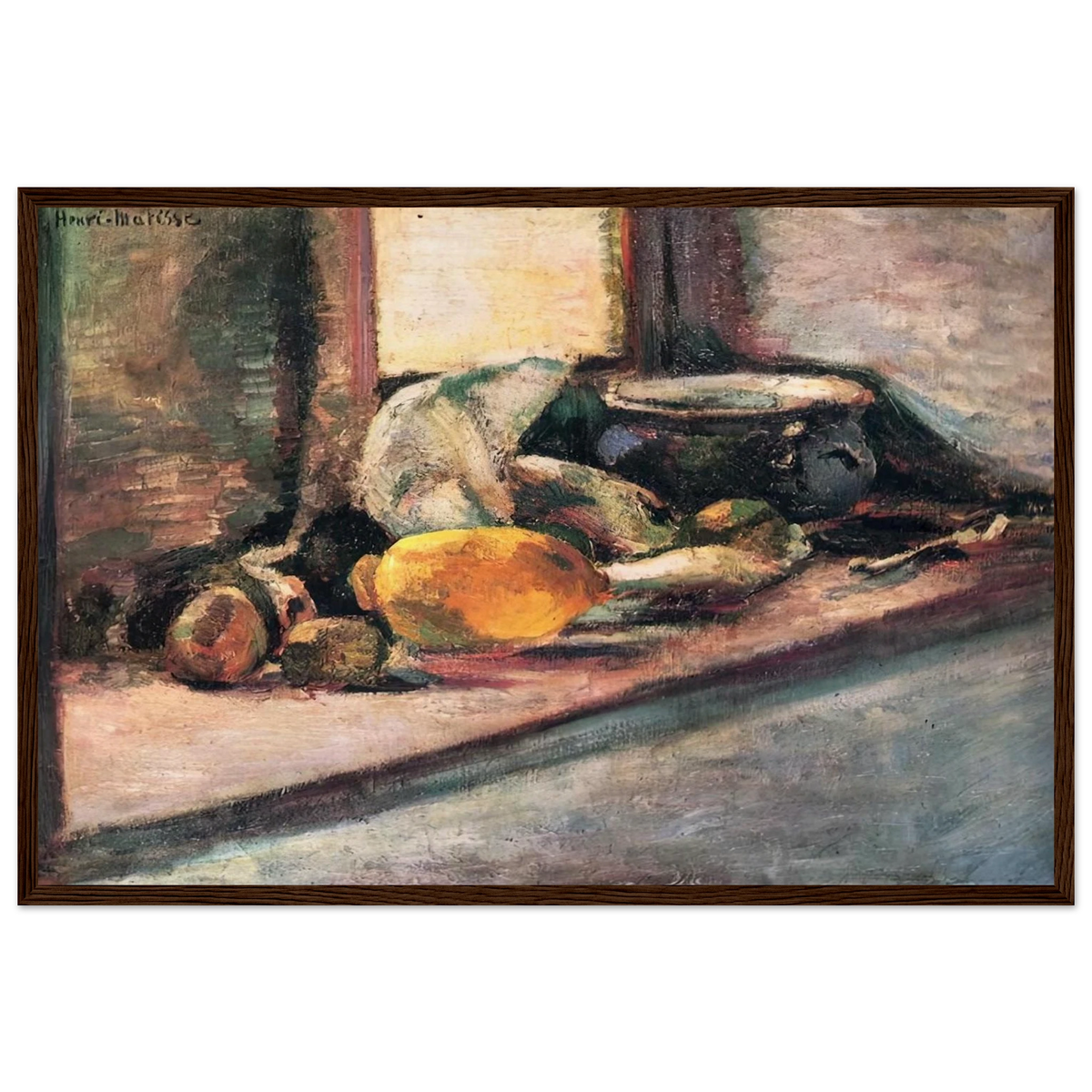 BLUE POT AND LEMON 1897 Framed Poster | Henri Matisse Framed Prints Wall Art | Henri Matisse Print