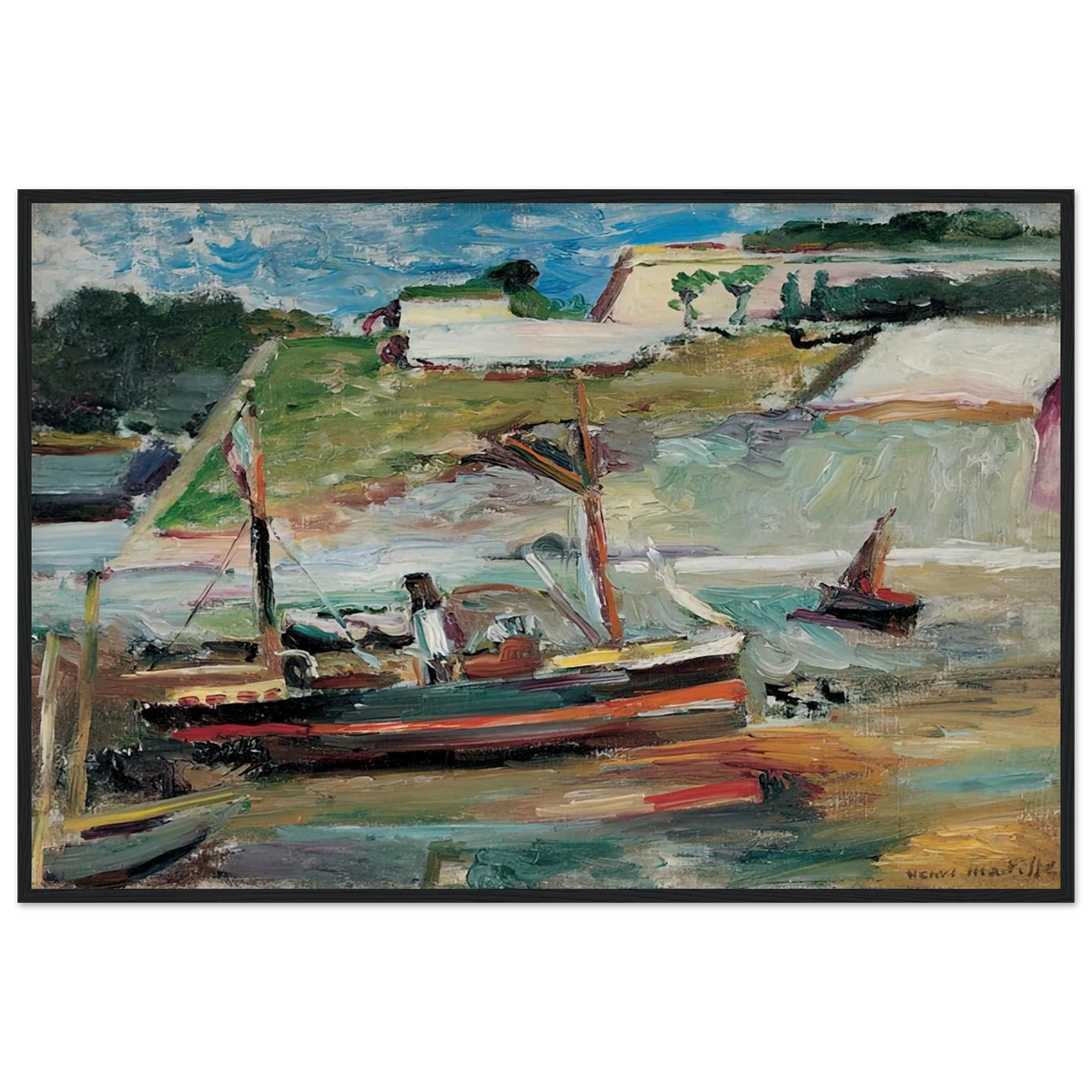 BELLE ILE LE PORT DE PALAIS 1896 Framed Poster | Henri Matisse Framed Prints Wall Art | Henri Matisse Print