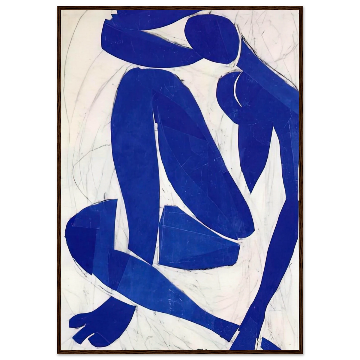 BLUE NUDE IV 1952 Framed Poster | Henri Matisse Framed Prints Wall Art | Henri Matisse Print