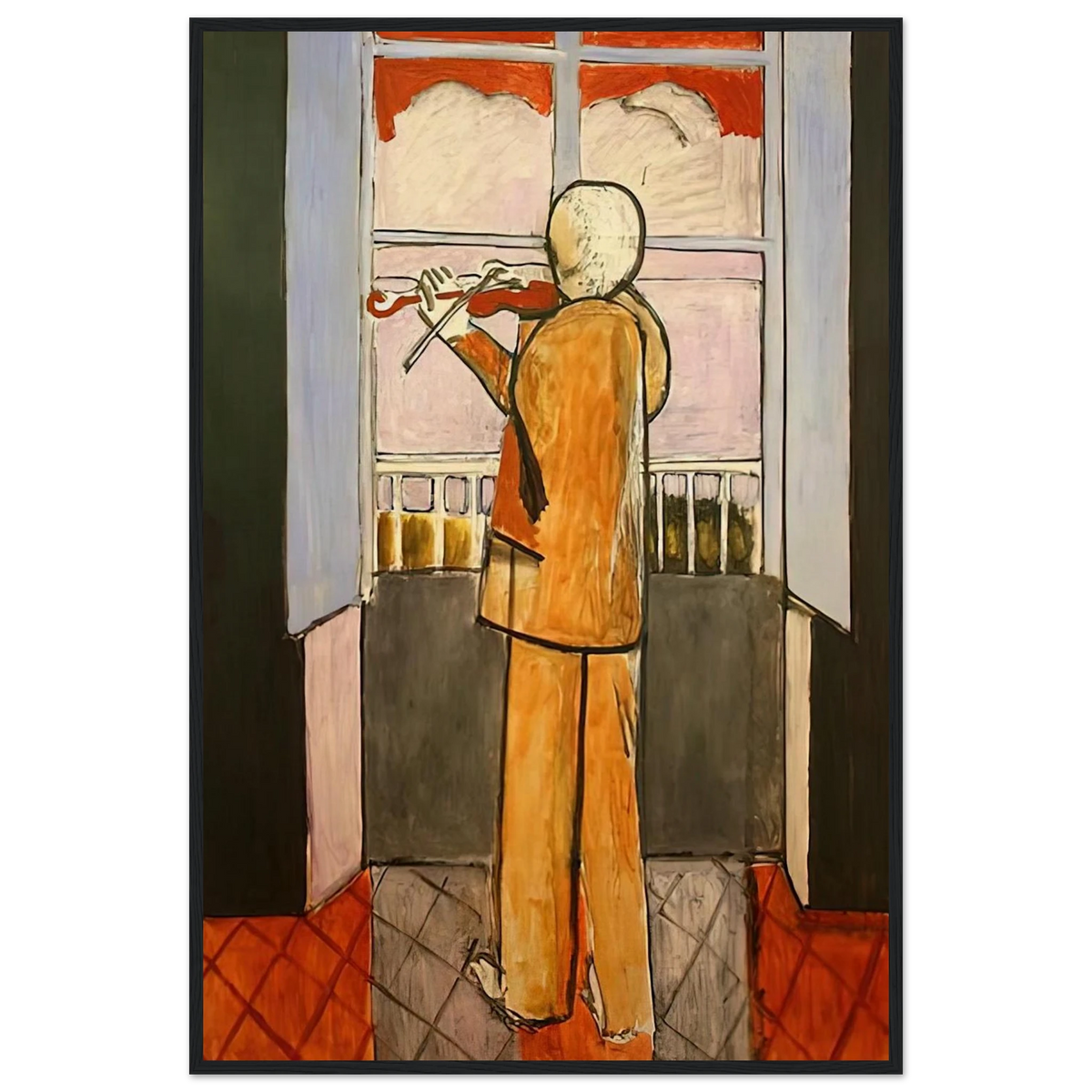 THE VIOLINIST AT THE WINDOW 1918 Framed Poster | Henri Matisse Framed Prints Wall Art | Henri Matisse Print