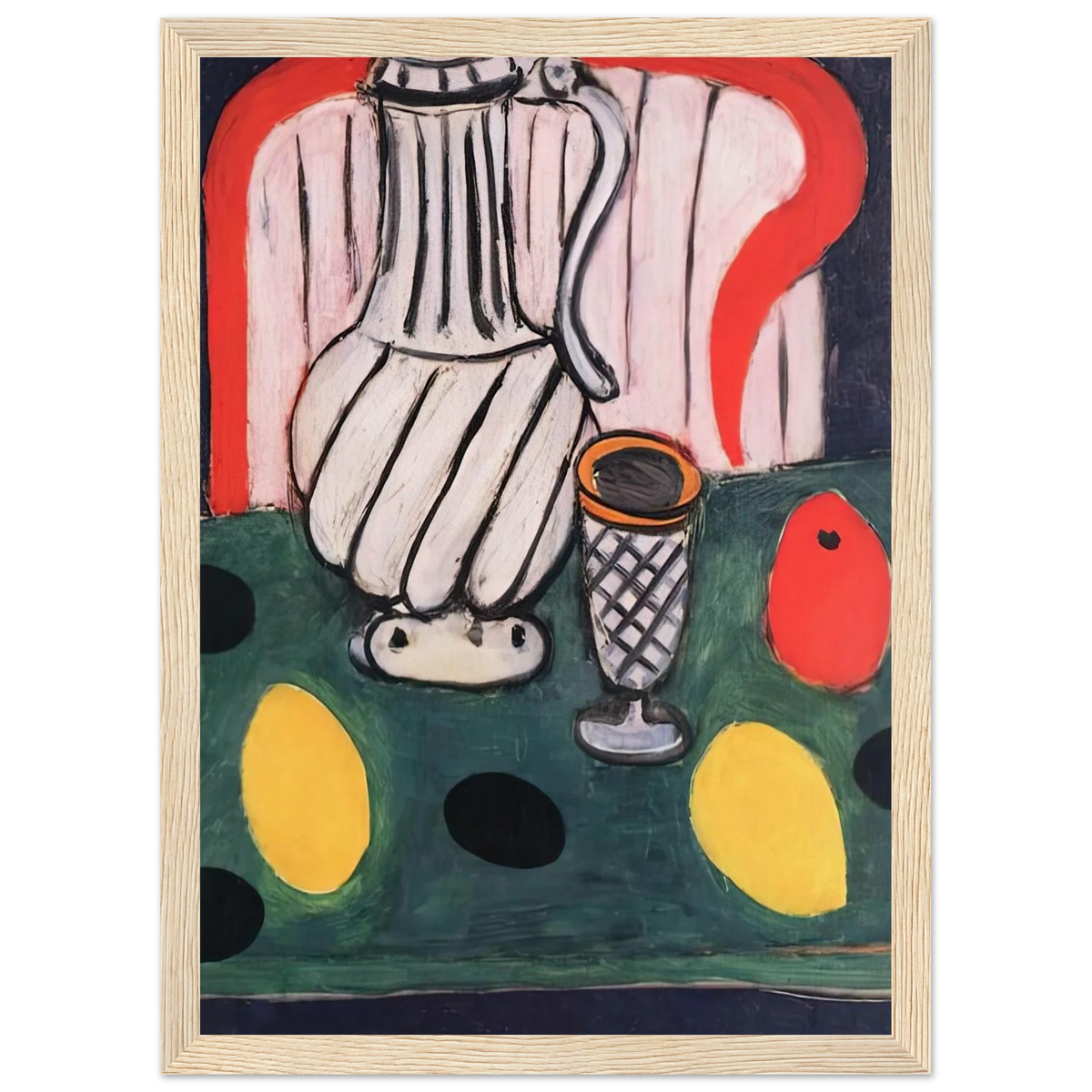 TIN PITCHER LEMON AND ARMCHAIR 1939 Framed Poster | Henri Matisse Framed Prints Wall Art | Henri Matisse Print