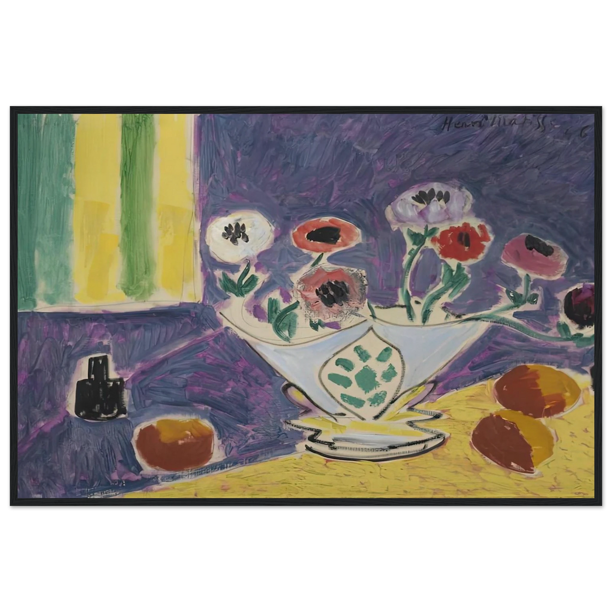 VASE D ANEMONES 1946 Framed Poster | Henri Matisse Framed Prints Wall Art | Henri Matisse Print