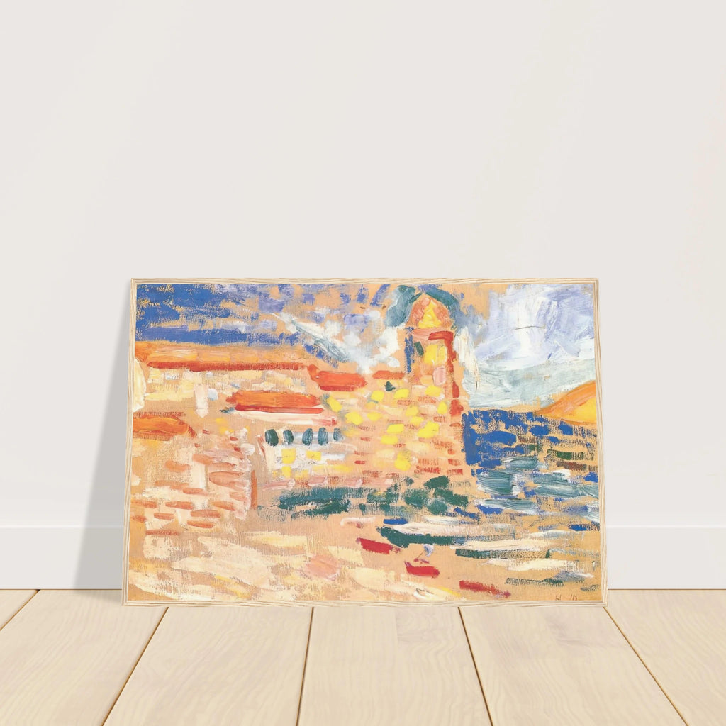 VIEW OF COLLIOURE WITH CHURCH 1905 Framed Poster | Henri Matisse Framed Prints Wall Art | Henri Matisse Print