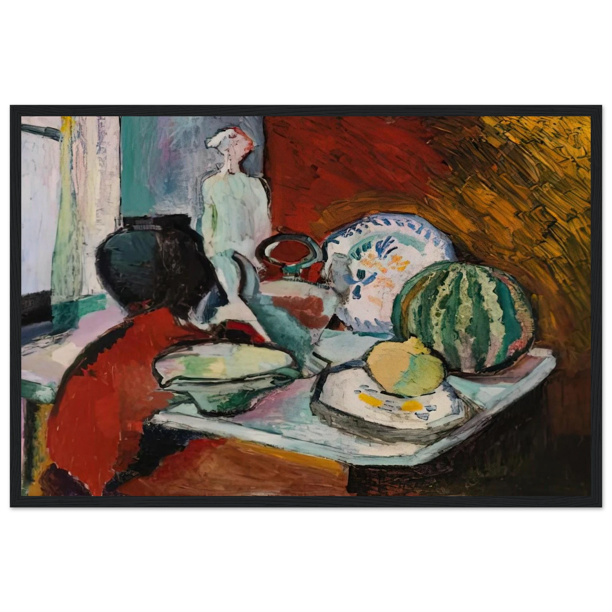 DISHES AND MELON 1907 Framed Poster | Henri Matisse Framed Prints Wall Art | Henri Matisse Print